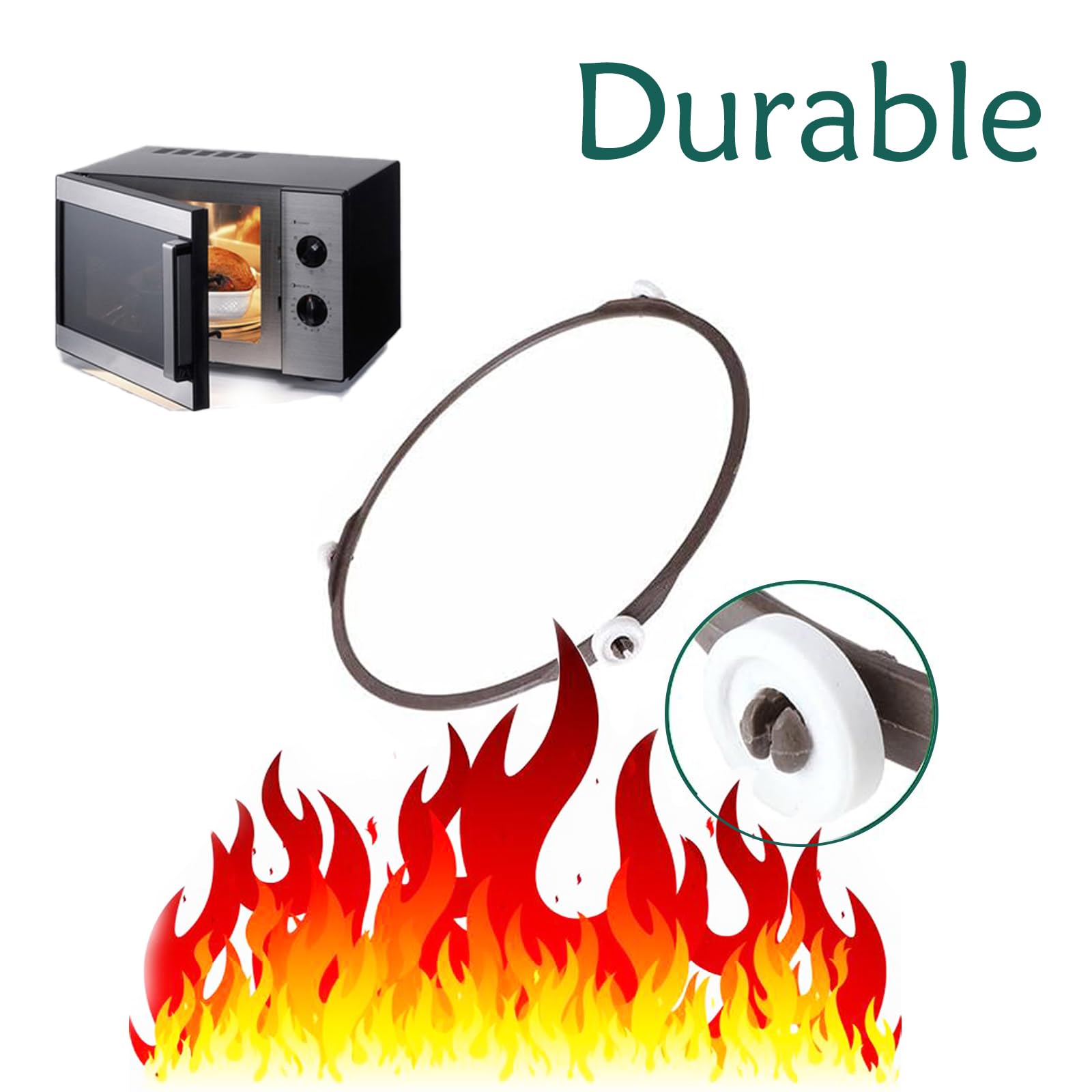 7 Inch Microwave Turntable Ring,Rotating Ring Roller,Glass Plate Tray Support Holder,Replacement Inner Ring,Microwave Oven Tray