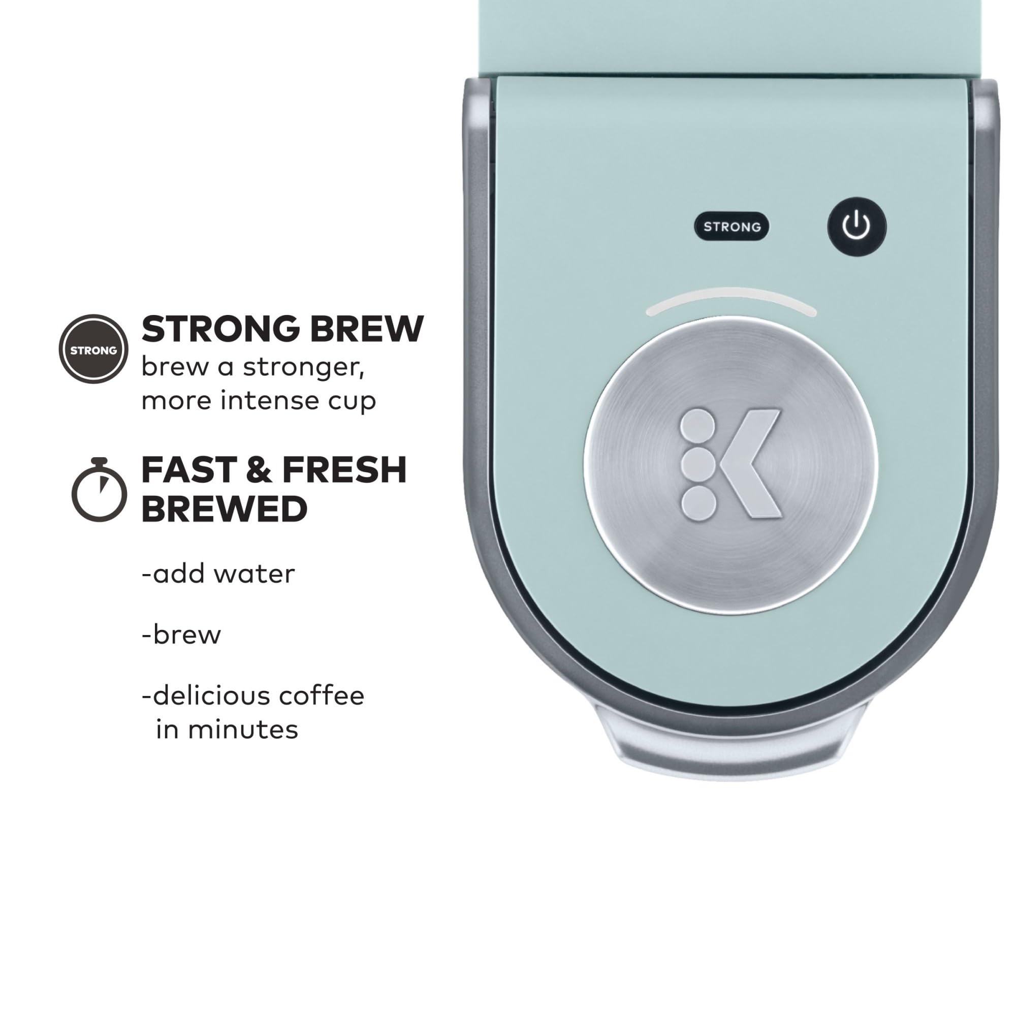 Keurig K-Mini Plus Single Serve K-Cup Pod Coffee Maker, With 6 To 12Oz Brew Size, Stores Up To 9 K-Cup Pods, Travel Mug Friendly
