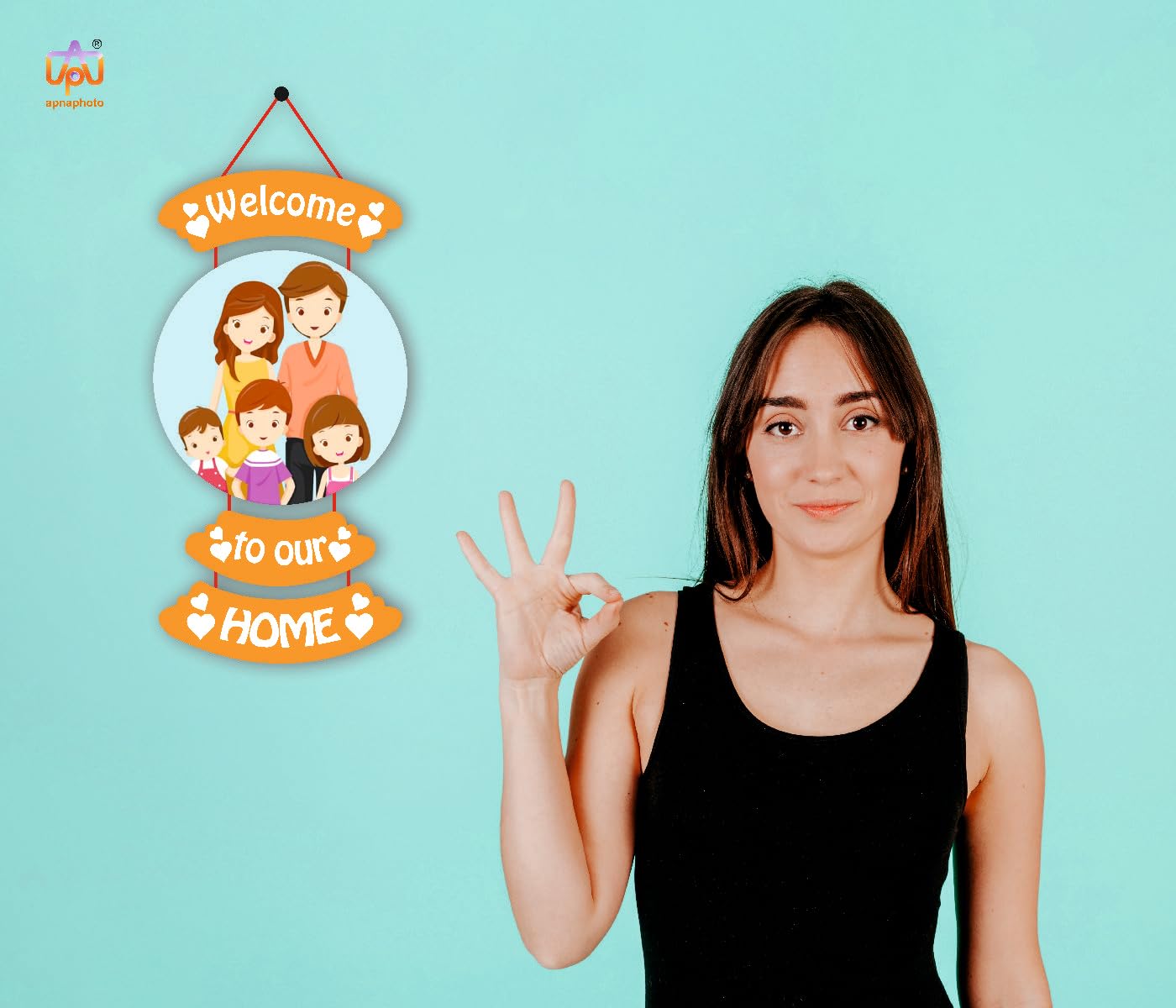 CRAFTY ADDA Rustic Farmhouse Wooden Wall Hanging Handcrafted Home Dcor with Elegant Script and Distressed Finish Perfect for Ent