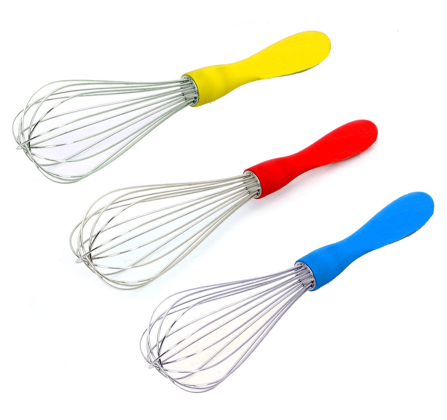 Kuber Industries Dolphin 3 Pieces Stainless Steel Hand Blender Mixer Froth Whisker Latte Maker For Milk Coffee Egg Beater Juice,