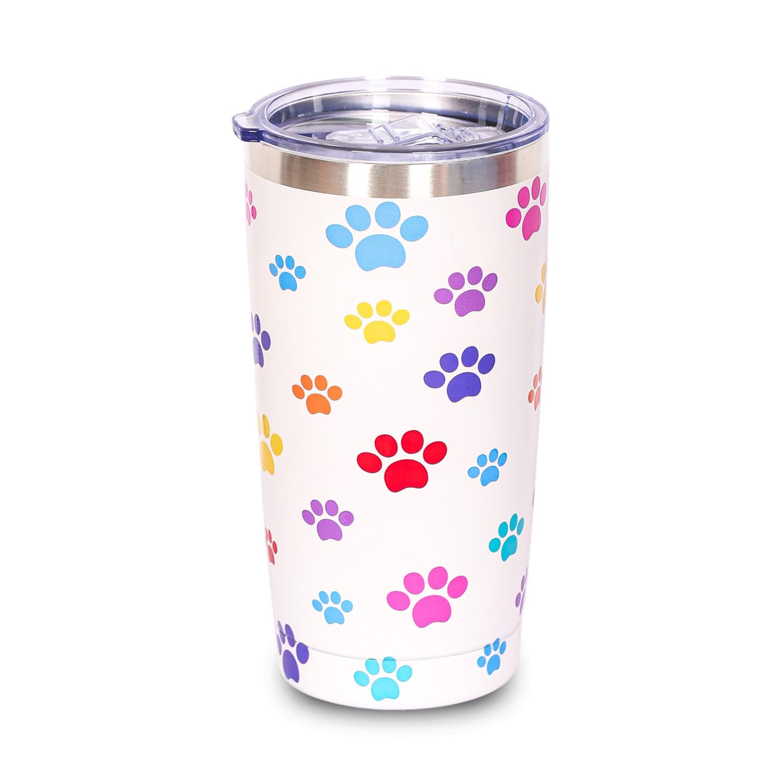 20OZ Dog Mom Paw Print TumblerMug Insulatied for Cold & Hot Beverages