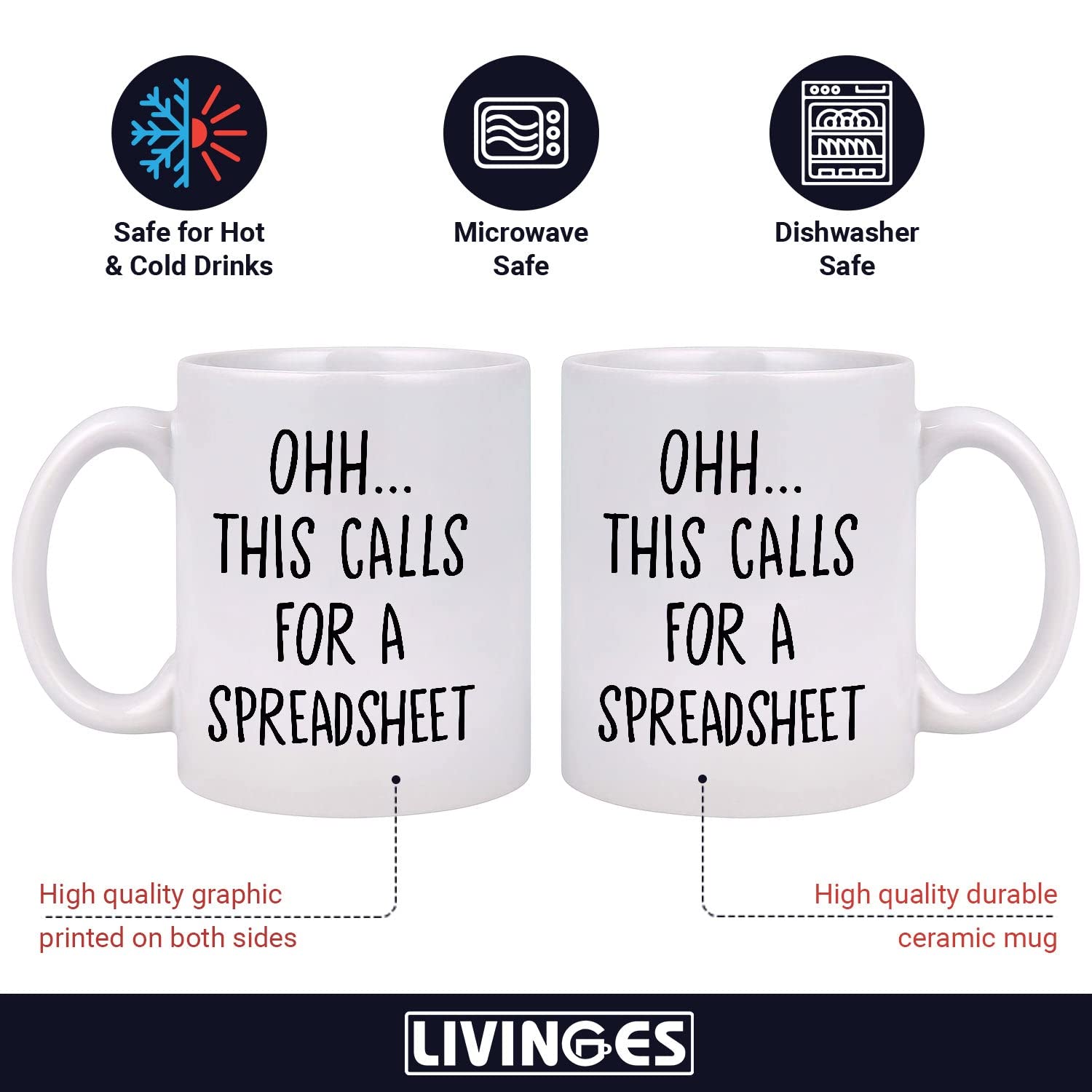 Livinges Oh This Calls For A Spreadsheet Mug Excel Mug Excel Spreadsheet Mug Accountant Mug - Funny Work Mugs Accountant Gifts -