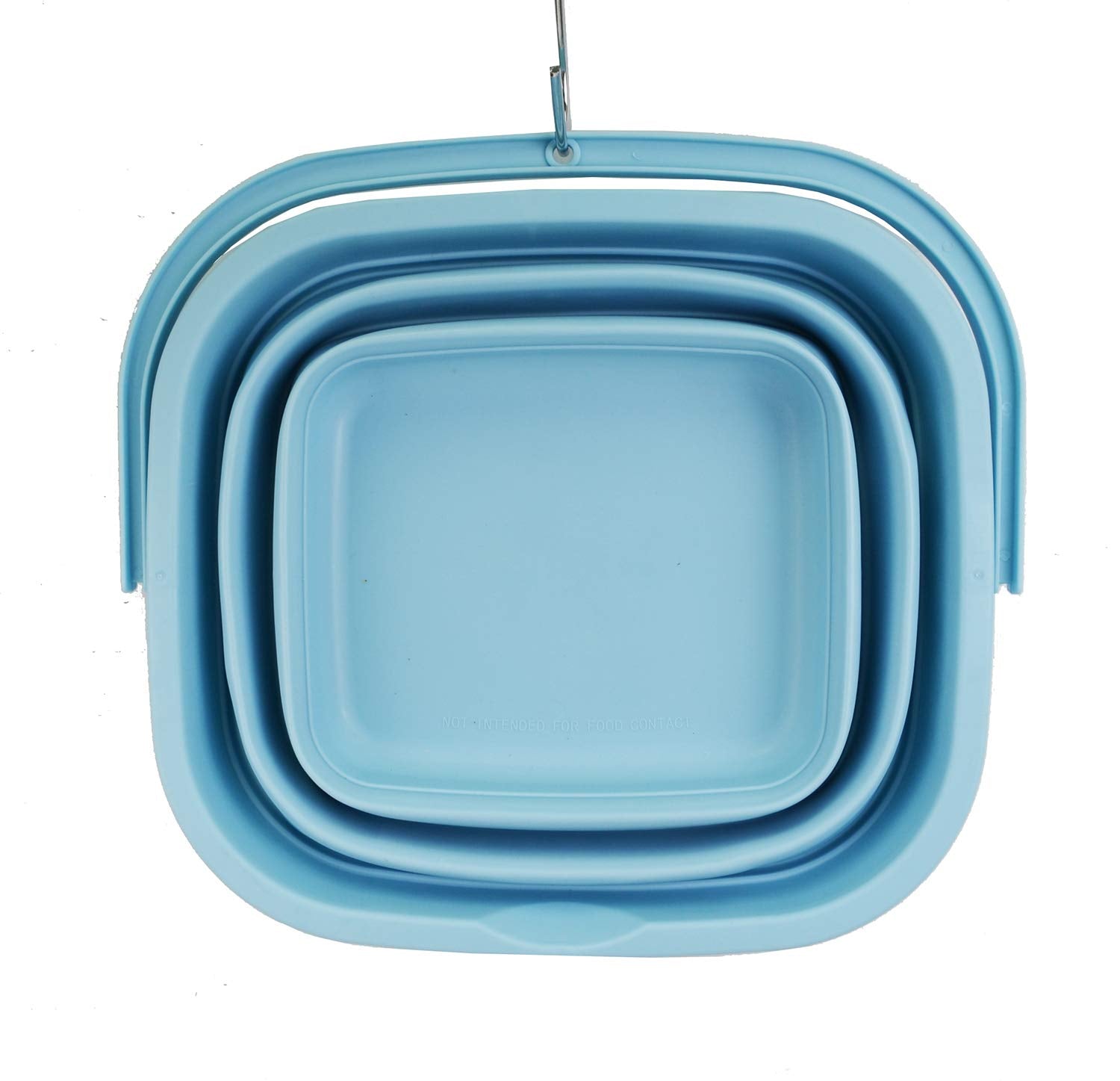 SAMMART 11L (2.9 Gallon) Collapsible Rectangular Handy Basket/Bucket (1  White/Sea Angel)