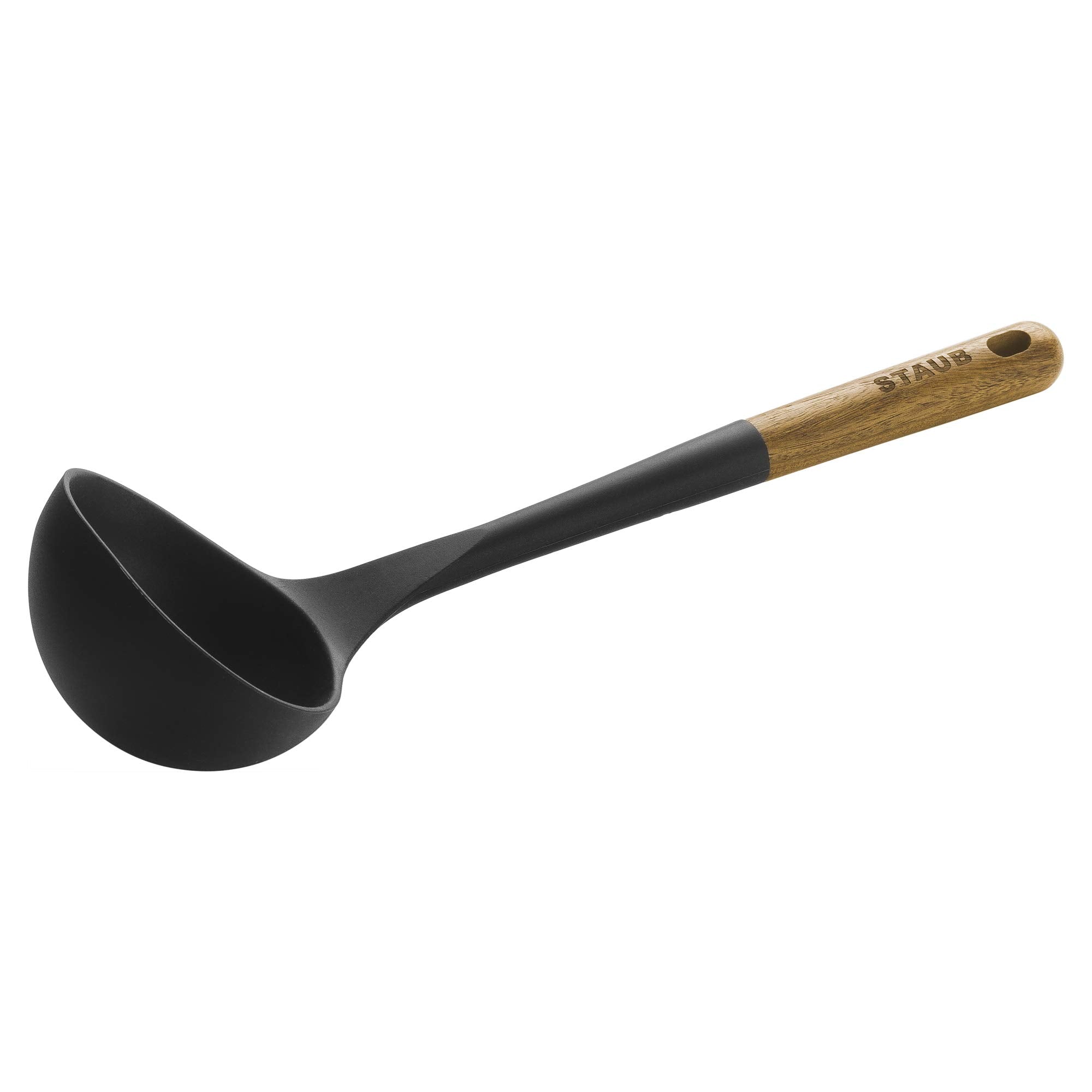 Staub Soup Ladle, Perfect For Serving Hot Soup, Portion Batter For Pancakes, And Sauce Pasta, Durable Bpa-Free Matte Black Silic