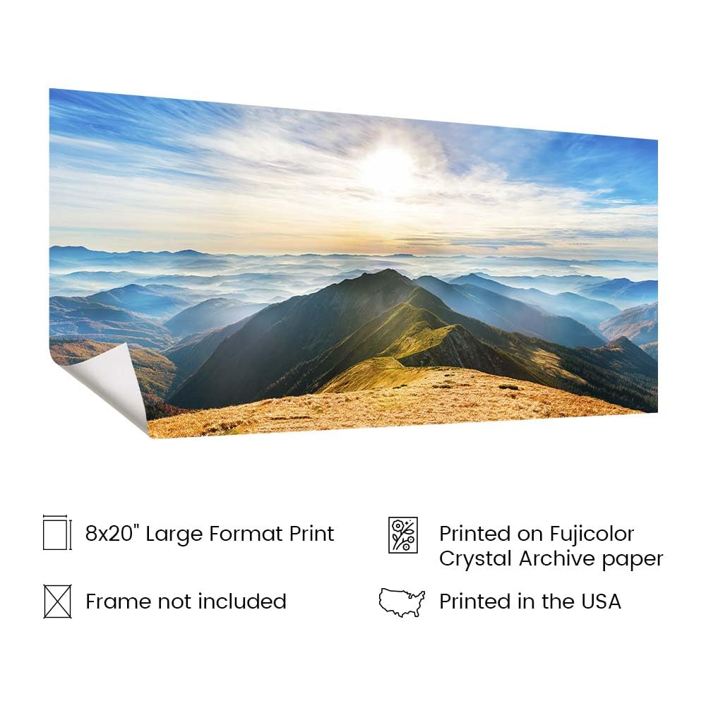 Customizable Poster | Personalized Photo To Poster Printing, Panoramic Wall Art Prints (8X20)