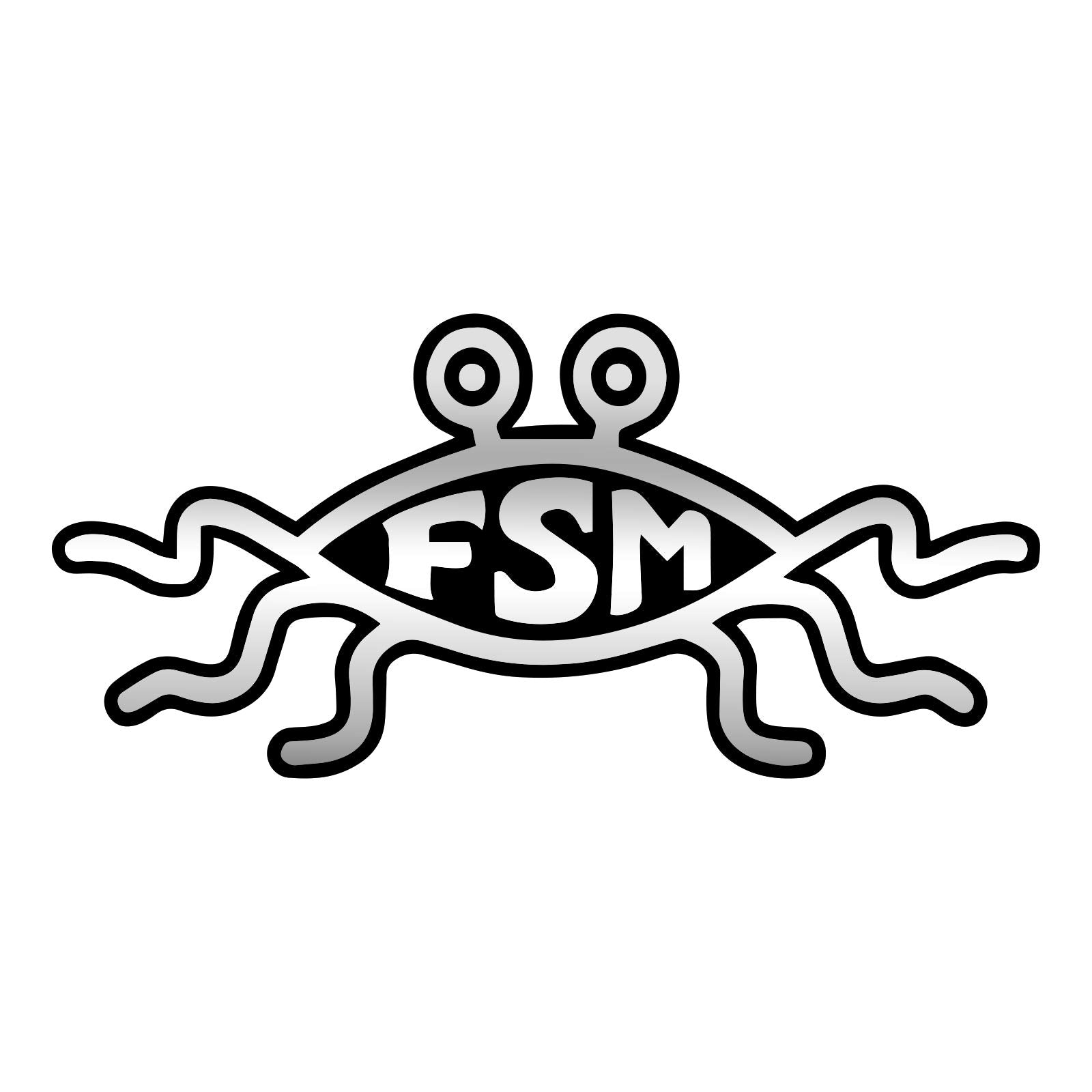 Fsm Flying Spaghetti Monster Plastic Emblem Magnet - [5.5'' X 2.5'']