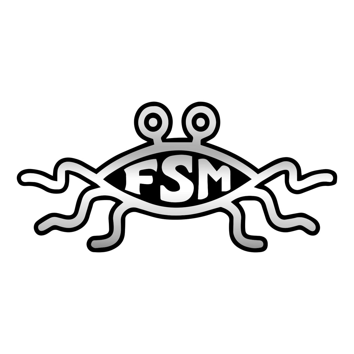 Fsm Flying Spaghetti Monster Plastic Emblem Magnet - [5.5'' X 2.5'']