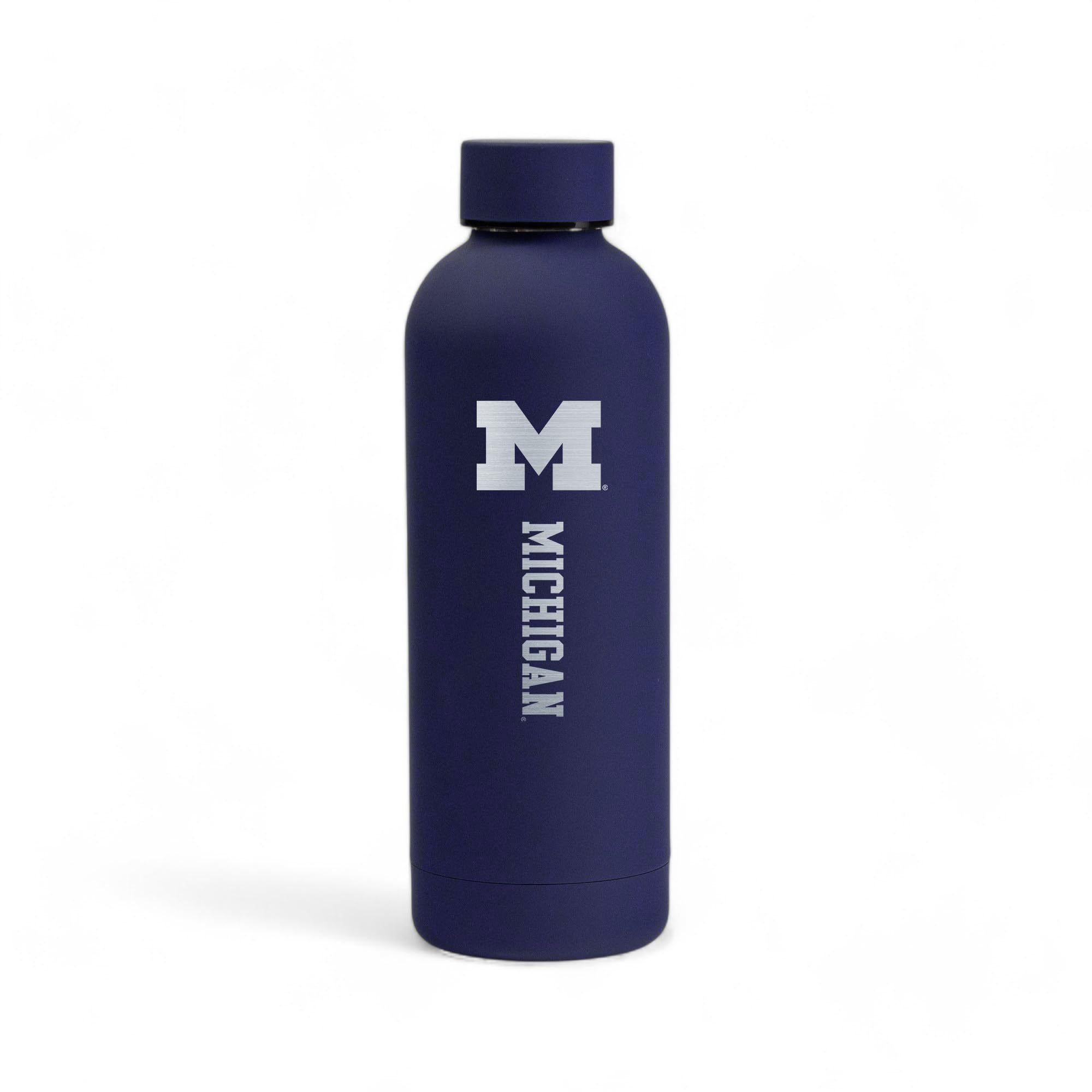 The Memory Company Officially Licensed 17oz Rubberized Water Bottle (Engraved), University of Michigan