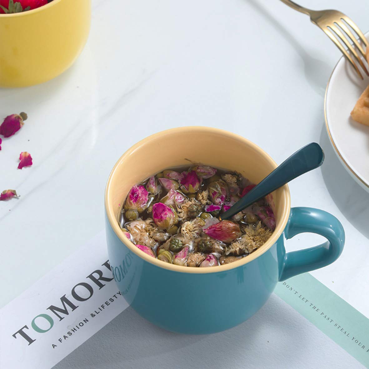 Teenfighter Porcelain Large Oatmeal Mug - 23 Ounces(680Ml) Wide Coffee Mug, Breakfast Cup And Soup Bowl, Microwave And Dishwashe