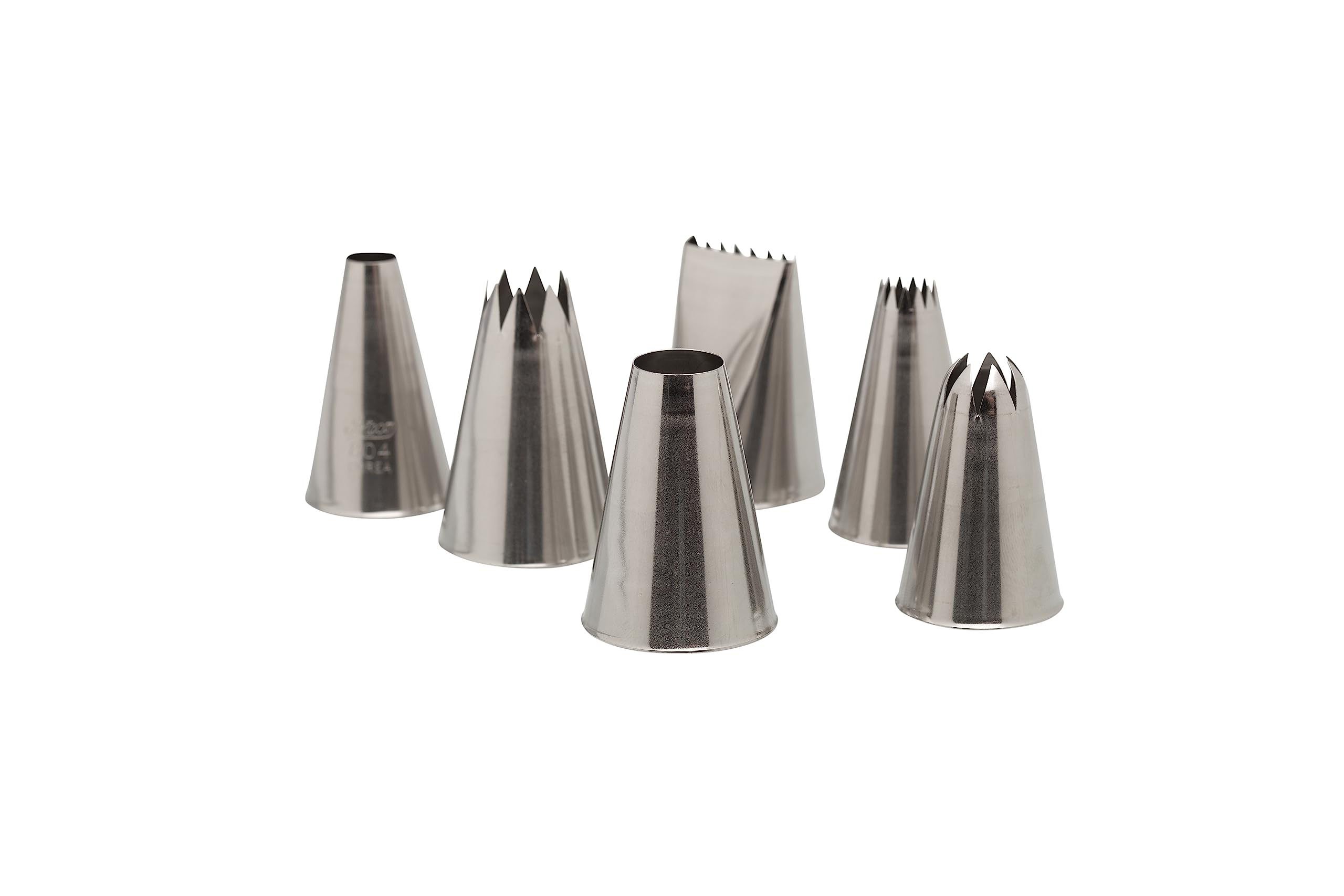 Ateco Cake, 787 6 Pc Decorating Tip Set, Silver