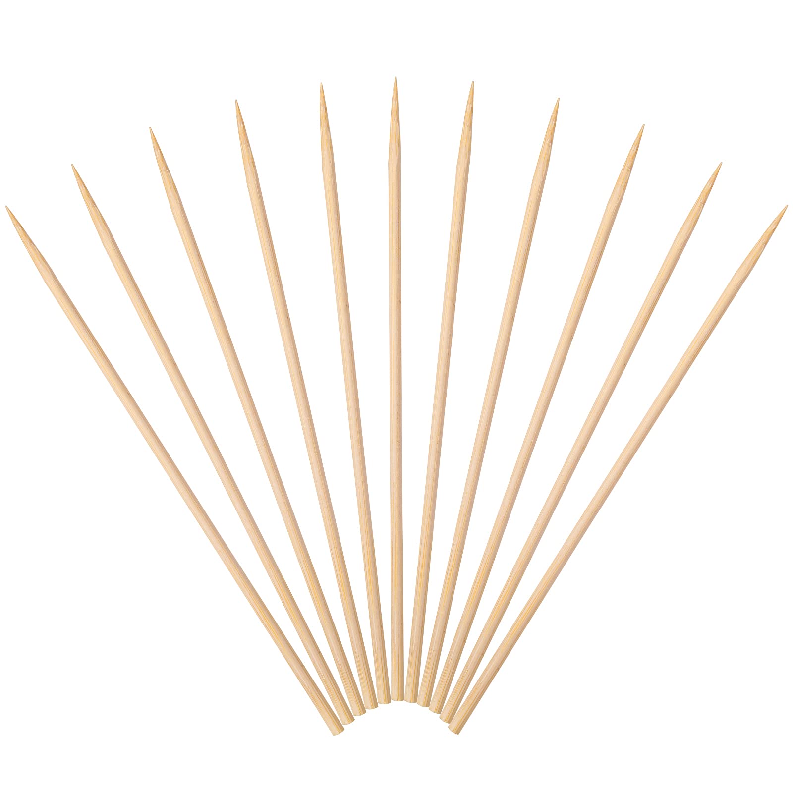 Minisland Premium 6 Inch Bamboo Skewers For Appetizers Fruit Kabobs 3Mm Thin Small Short Wooden Food Sticks 100 Counts, Many Siz