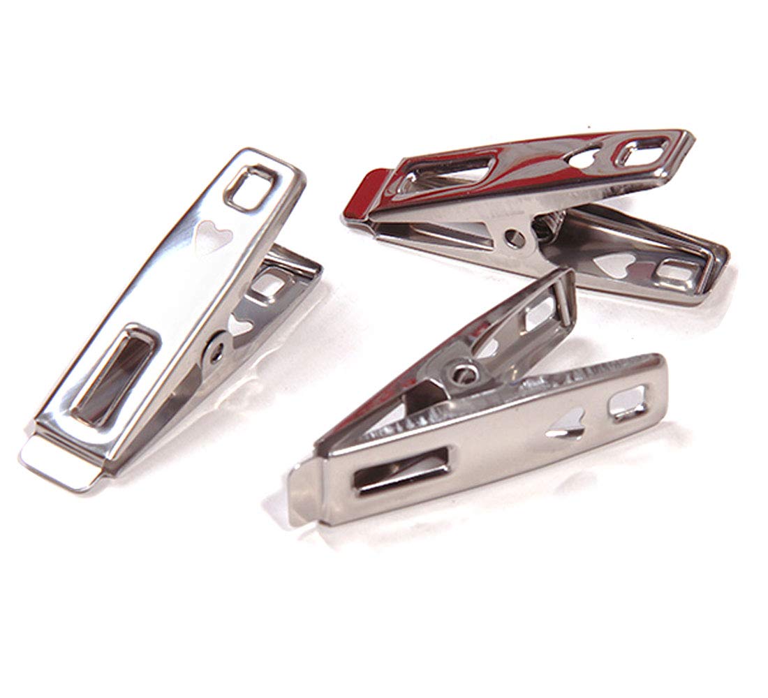 Fommen Towel Clips 40 Pack Metal Clothes Pins,Stainless Steel Clothespin Clips For Drying Socks,Hanging Clips,Heavy Duty Clothes