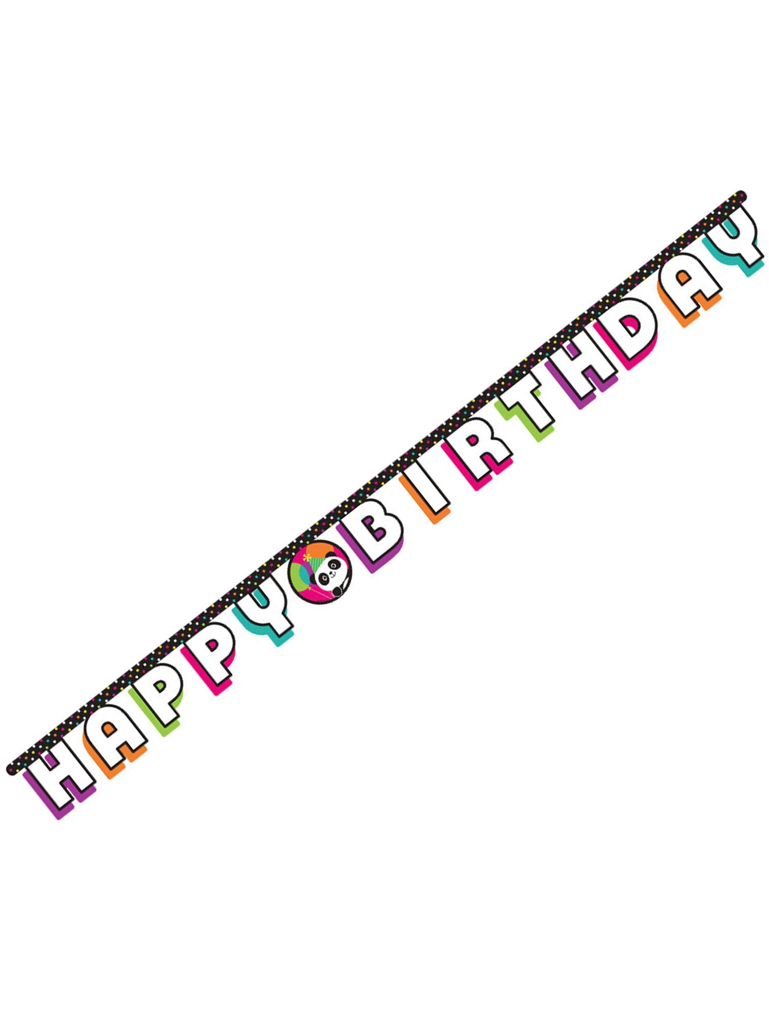 Creative Converting Panda Party Happy Birthday Jointed Banner
