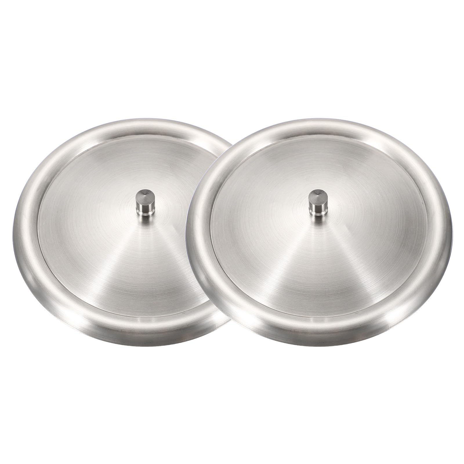 uxcell 2Pcs Stainless Steel Mug Cover, 5.5 Universal Cup Lid Dust Prevention Brushed Surface Replacement Mug Lids for Hot Tea H