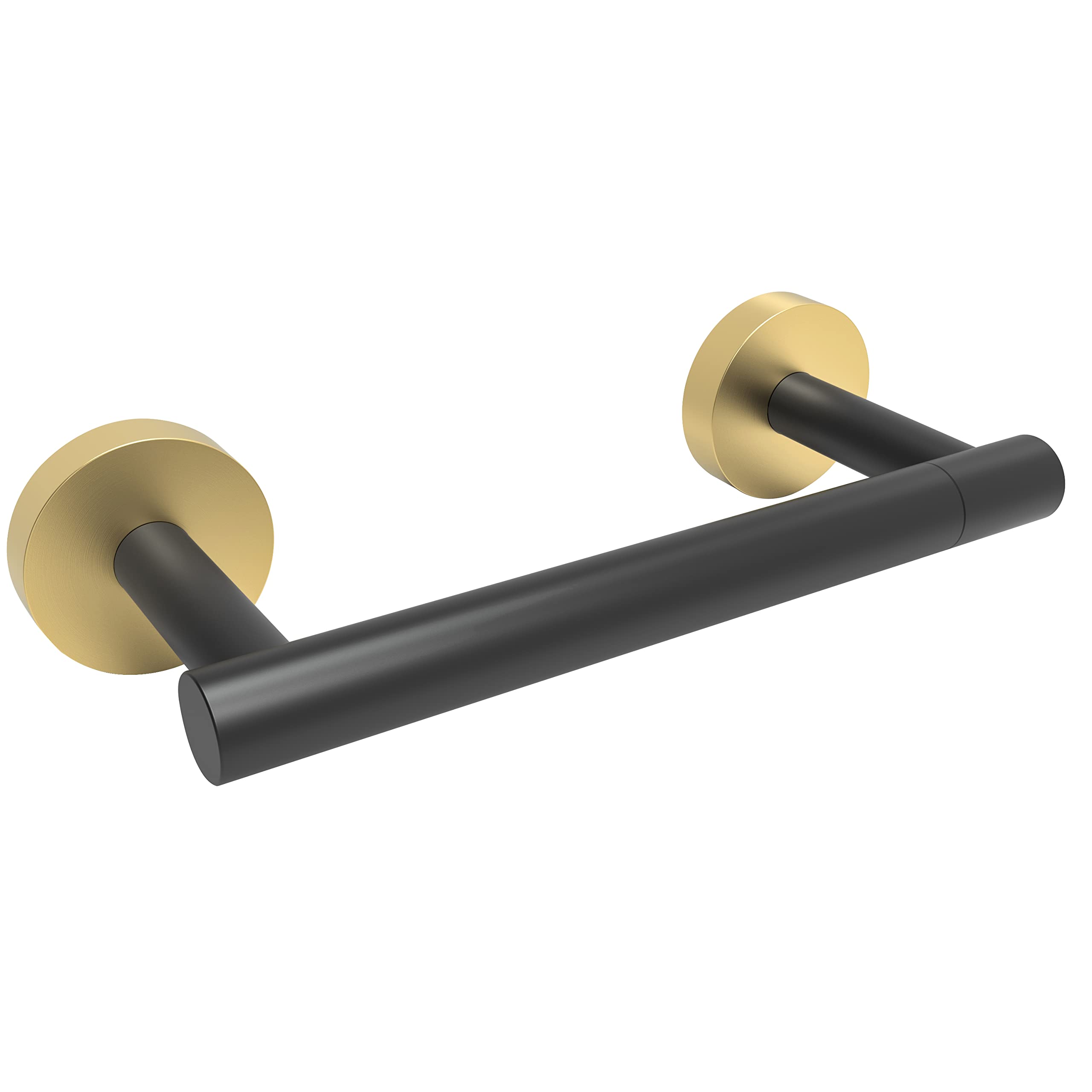 Rarxtr Black And Gold Toilet Paper Holder Sus304 Stainless Steel Double Post Pivoting Toilet Paper Roll Holder Wall Mounted Tiss