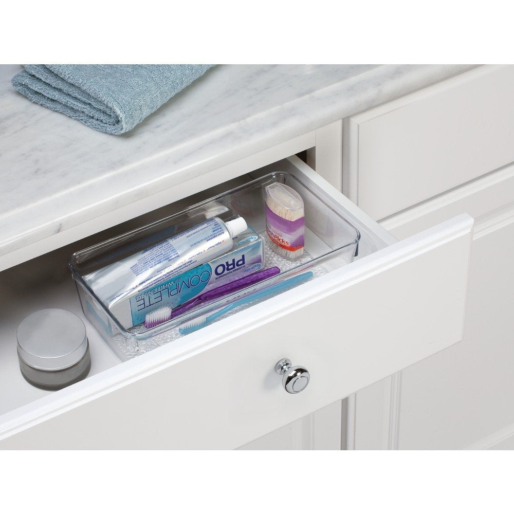 Idesign 49250 Rain Bpa-Free Plastic Drawer Organizer Tray - 12'' X 6'' X 3'', Clear