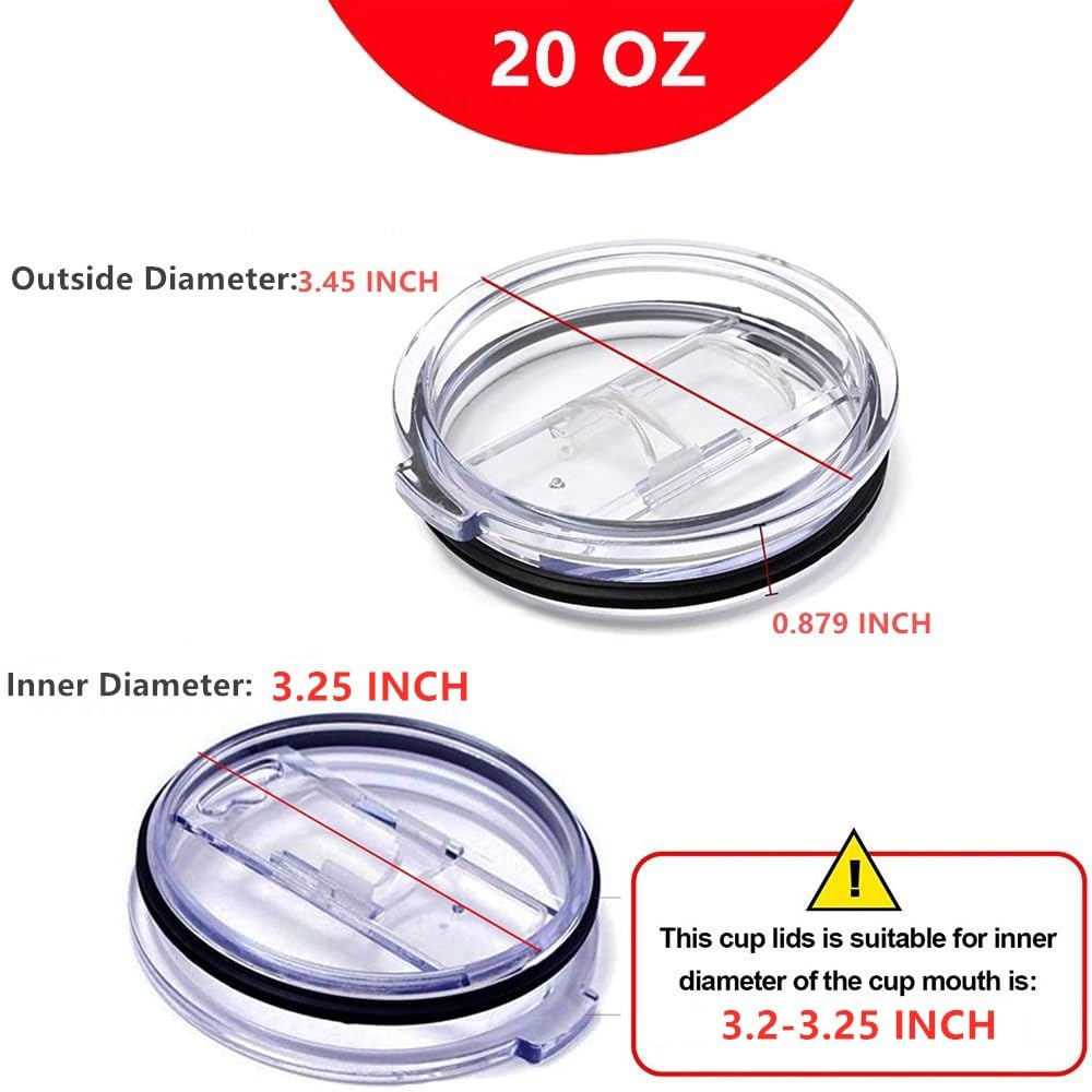 Ailuxuan Tumbler Lids Spillproof 20 Oz,2 Replacement Lids For 20 Oz Yeti Rambler,Straw Friendly&Spill-Proof Lids,Covers For 20 O
