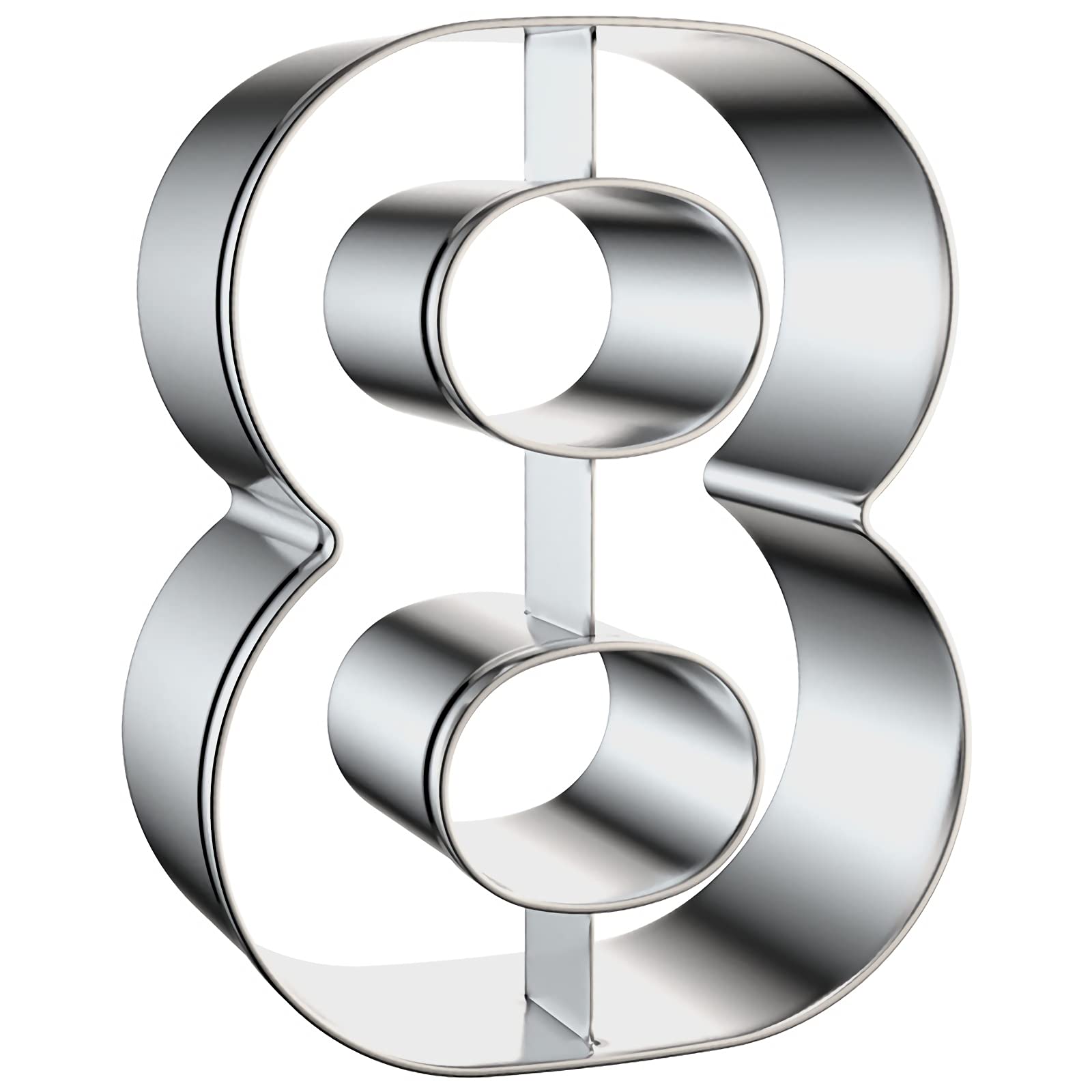 Number Cookie Cutters Set Large 3 Inches - 9 Pieces Stainless Steel Numbers/Numeral/Numeric Shapes Biscuits Sugar Fondant Cake D