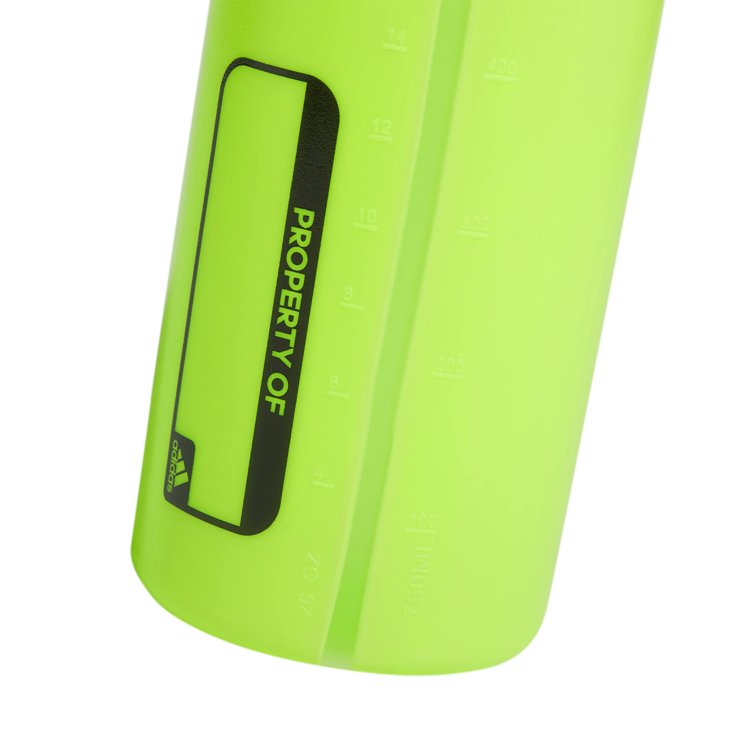 Adidas 750 Ml (28 Oz) Stadium Refillable Plastic Sport Water Bottle, Signal Green/Black, One Size