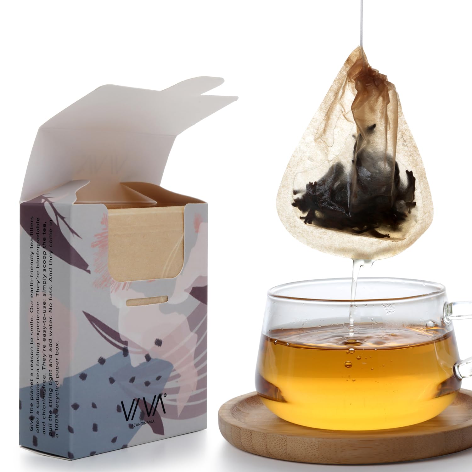 Viva Large Tea Bags For Loose Leaf Tea, 50 Ct, Holds 6 Tbsp Of Coffee, Tea, Spices In Natural Unbleached Manila Hemp Empty Filte
