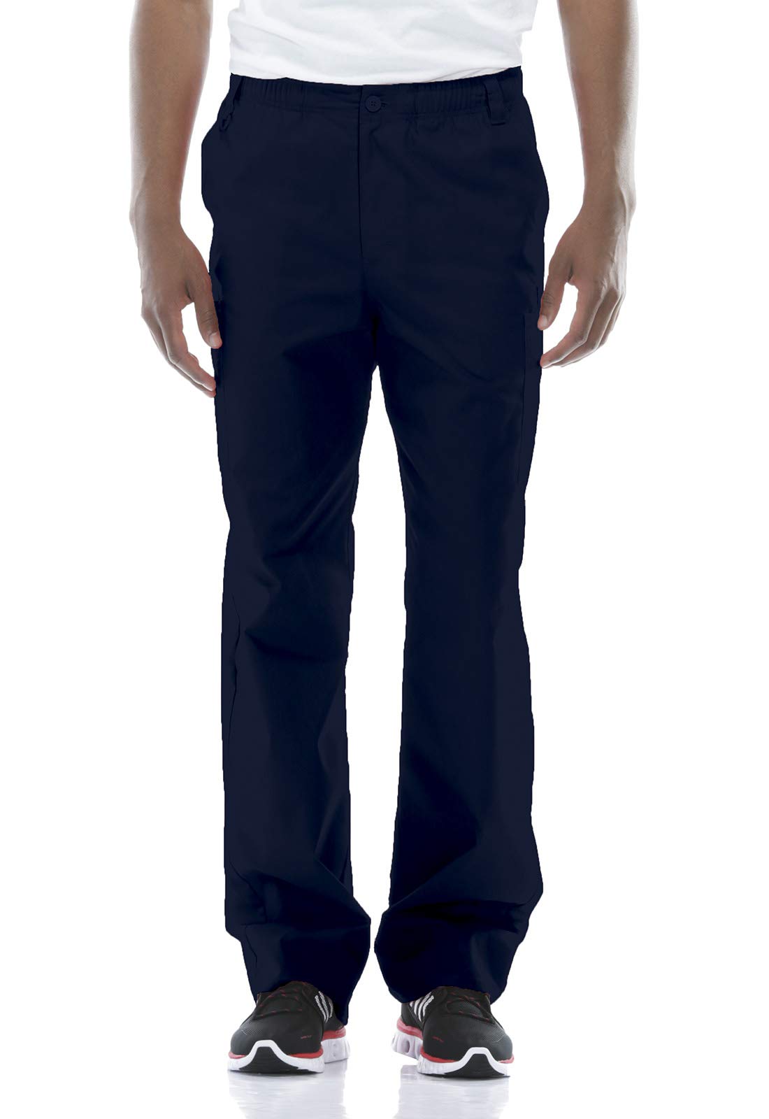Cherokee Mens Signature Elastic Waist Medical Scrubs Pants, Navy, 5X-Large Us