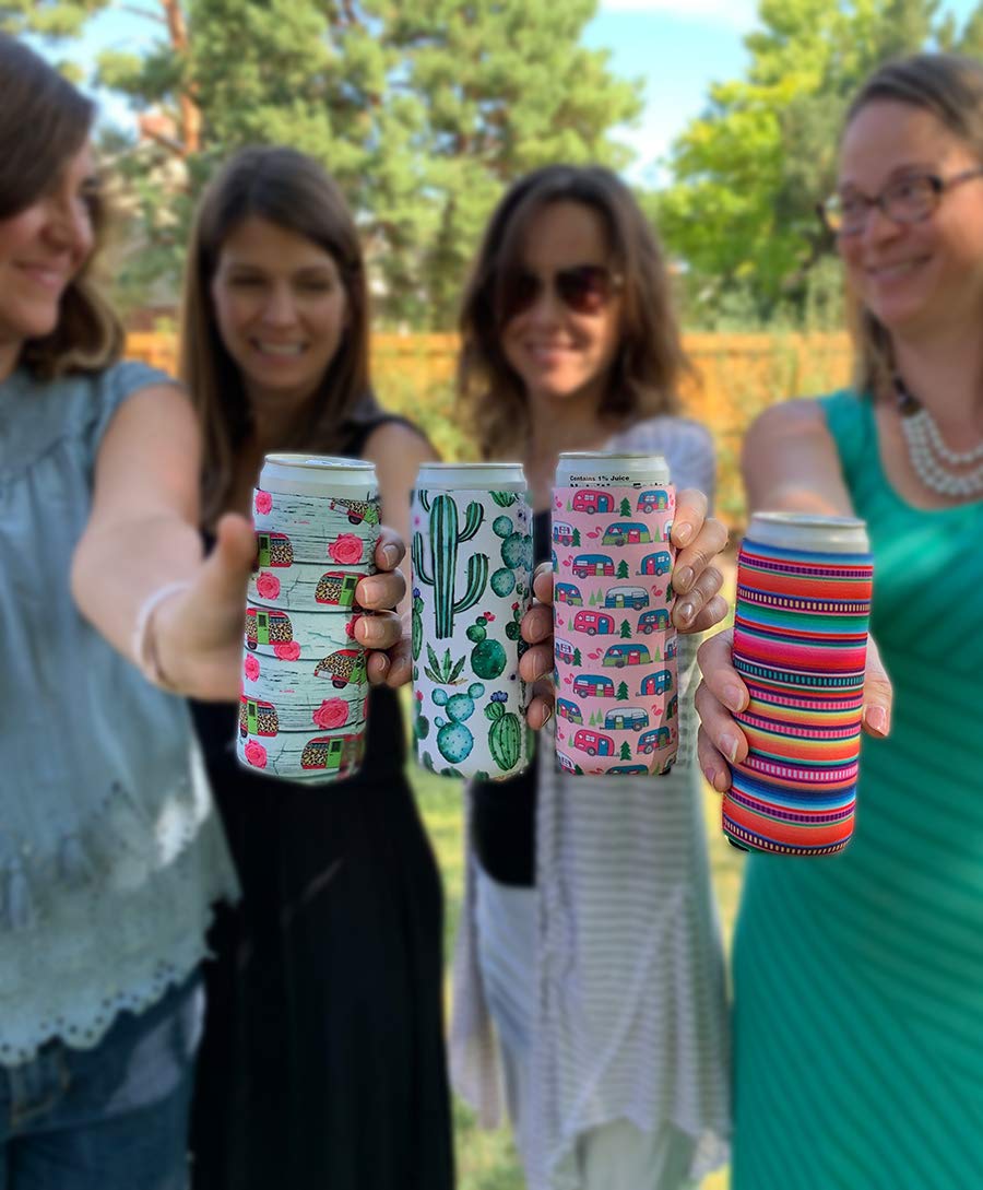 Party Girl Kim Slim Can Coolers - Neoprene Insulated Slim Can Cooler For Tall Skinny 12Oz Cans Like Truly Hard Seltzers And Red