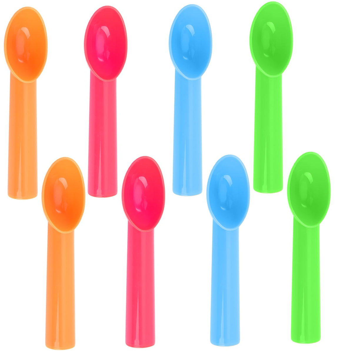 8 Pack Plastic Ice Cream Scoop Nonstick Ice Cream Spoon With Comfort Handle For Ice Cream Fruit Yogurt Potato Meat Balls Rice Di