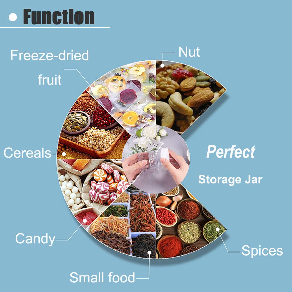 20 Pcs 2Oz Plastic Empty Jars With Lids(White),Wide-Mouth Refillable Storage Containers For Cosmetics,Empty Storage Container Fo