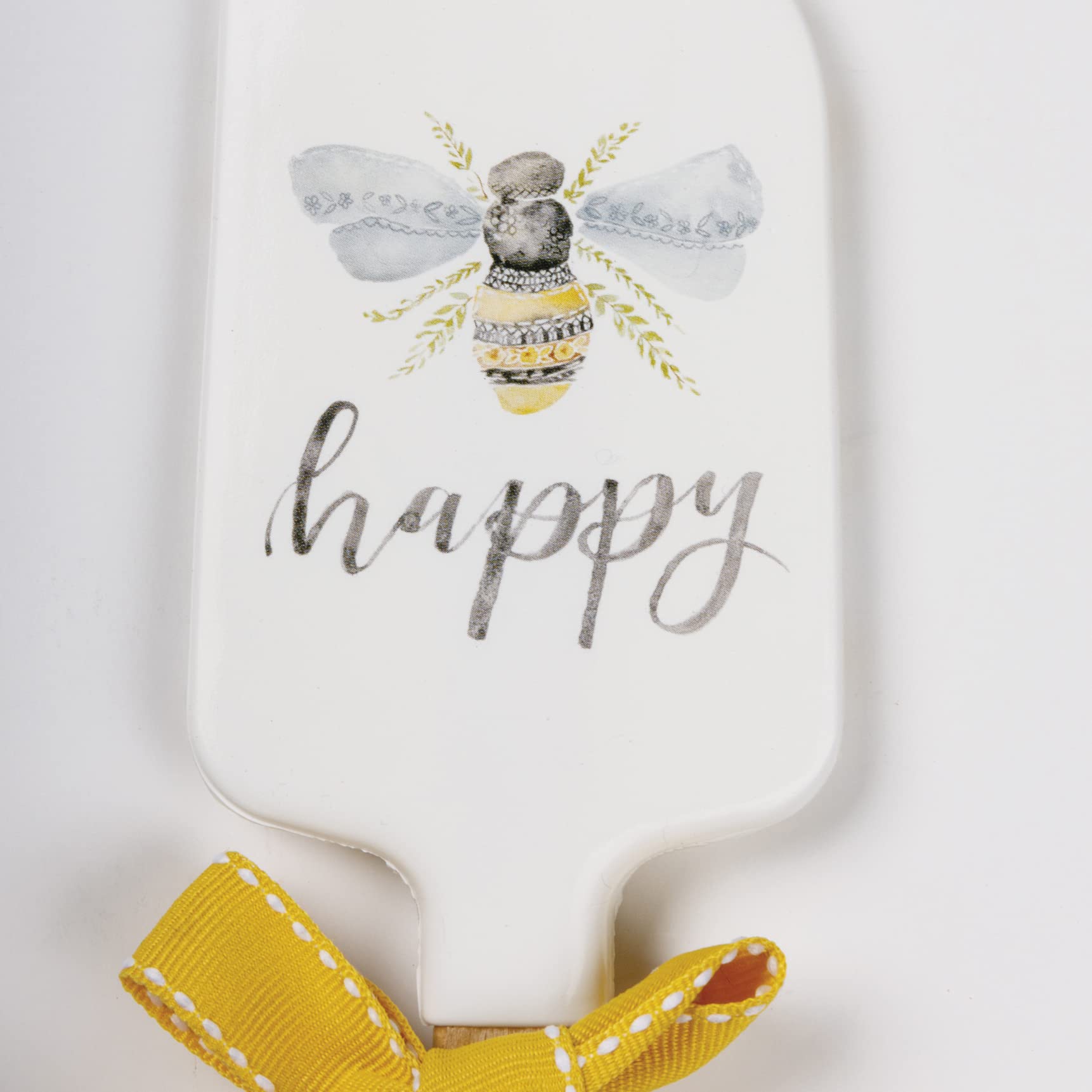 Primitives By Kathy Bee Happy Bee Themed Silicone Spatula Yellow