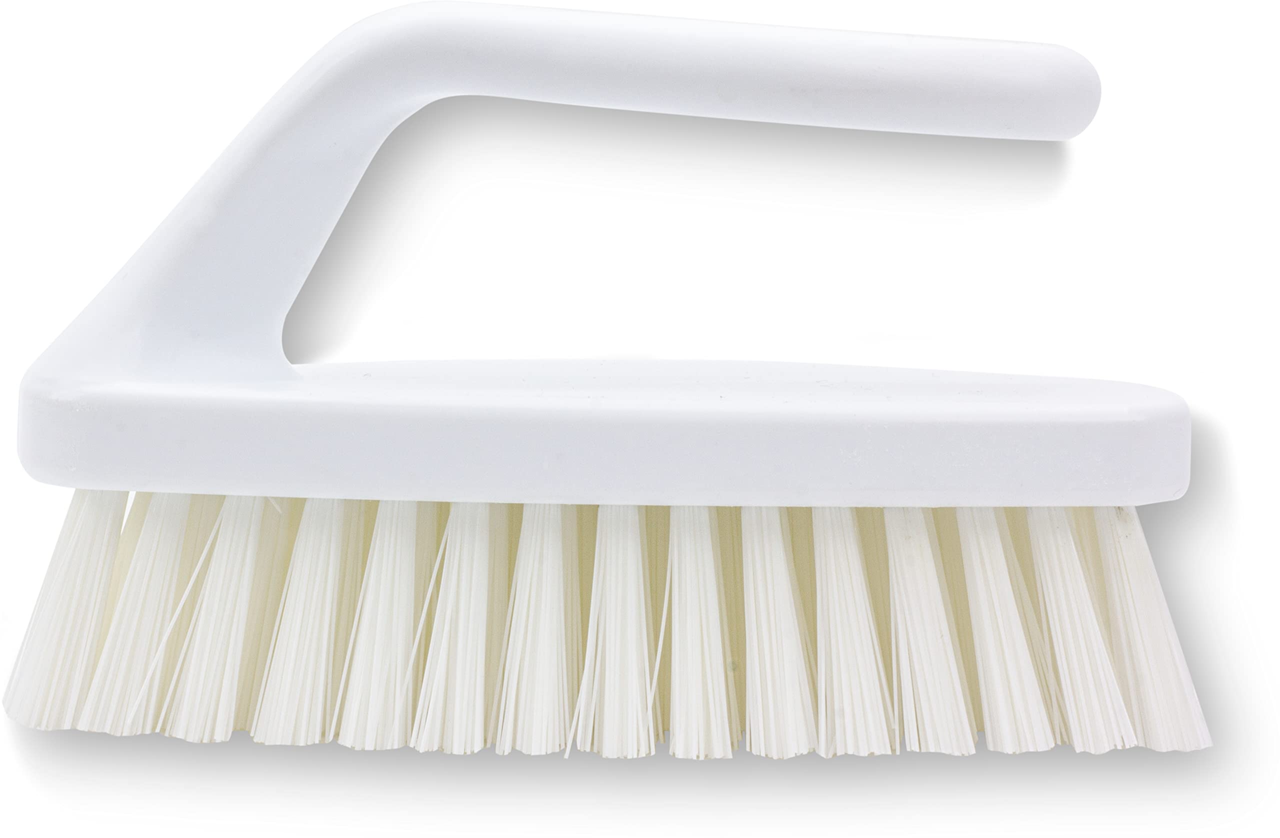 Sparta Scrub Brush With Iron Shaped Handle And Stiff Bristles, Heavy Duty Scrubber Brush For Kitchen, Bathroom, Shower, Tile, Si