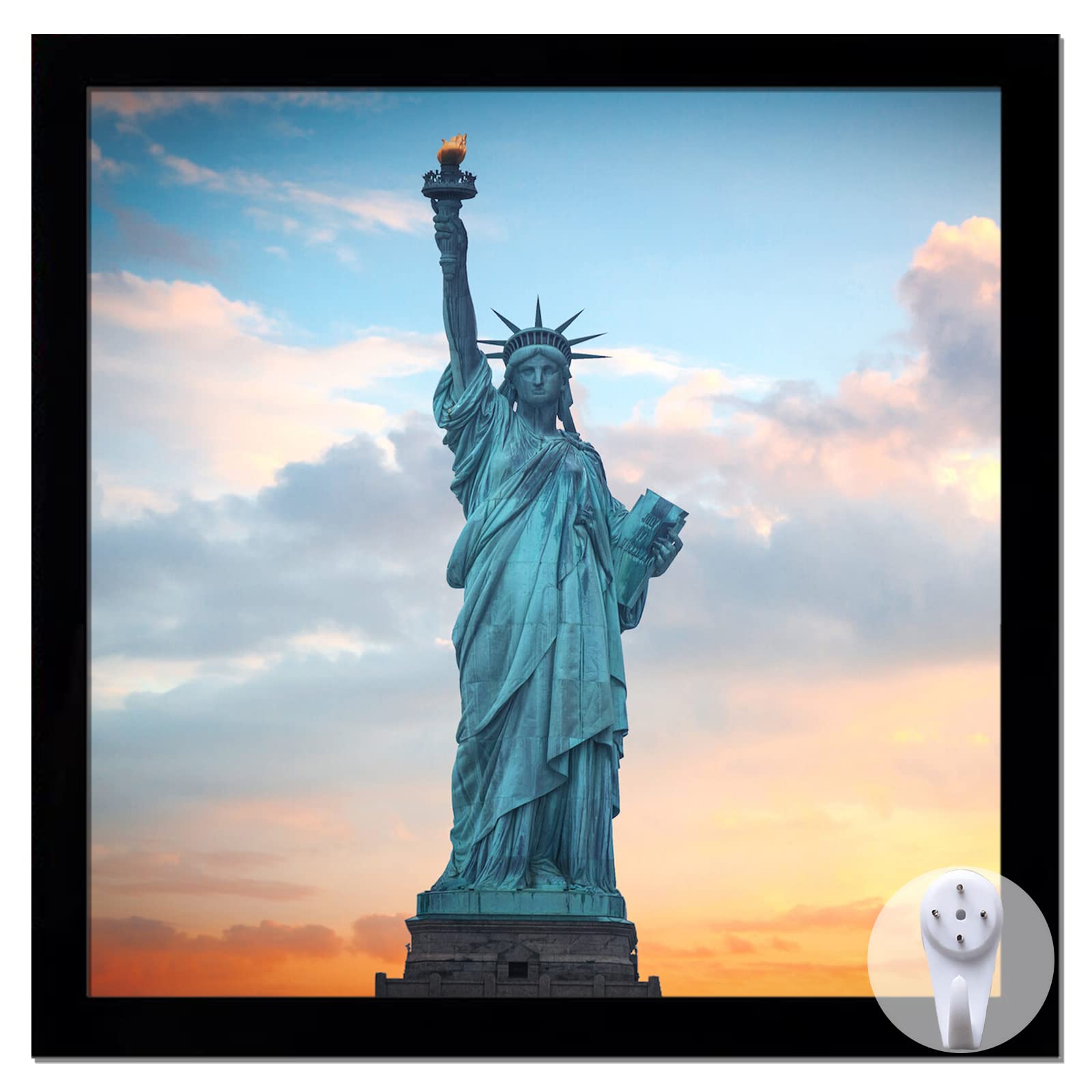 OMAIGAR 12x16 Picture Frame for 12by16 Poster Photo Canvas Certificate Black High Transparent Photo Frame Wall Desktop Horizonta