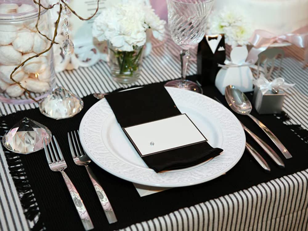 Jet Black Cloth Napkins 100% Cotton Set Of 12, Black Kitchen Napkins For Dinner, Soft Comfortable And Reusable 18''X18'' Koffota