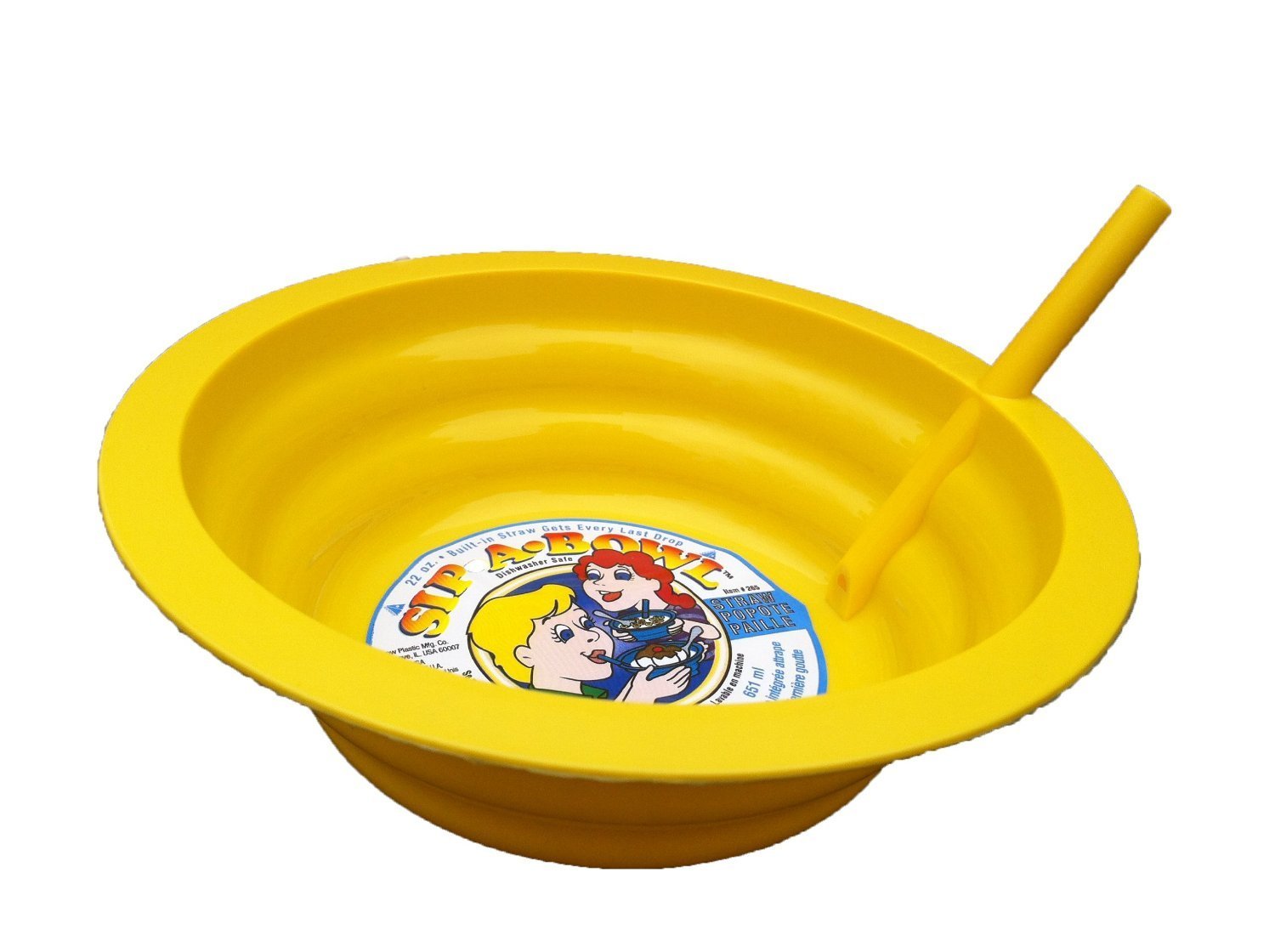 Arrow Plastic Sip-A-Bowl 22 Oz, Assorted Colors - Pack Of 4