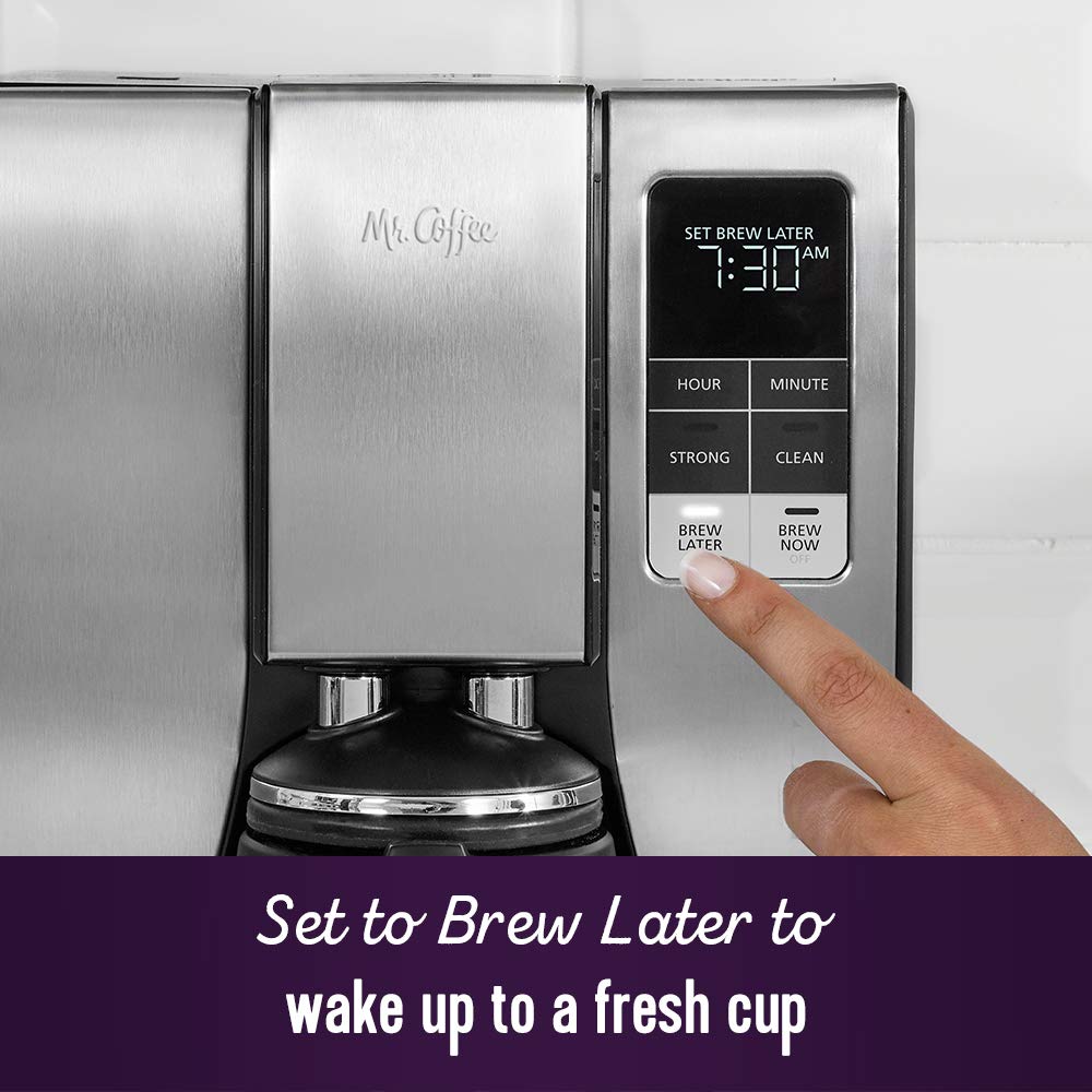 Mr. Coffee 10 Cup Thermal Programmable Coffeemaker, Stainless Steel, Model 2150023