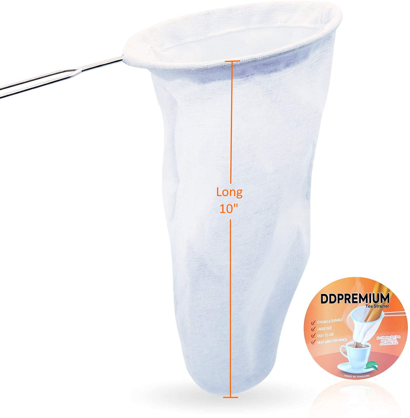 Ddpremium Tea Filter Reusable Stainless Steel Strainer, Friendly Using Durable, For A Healthier Tea Experience - Compatible With