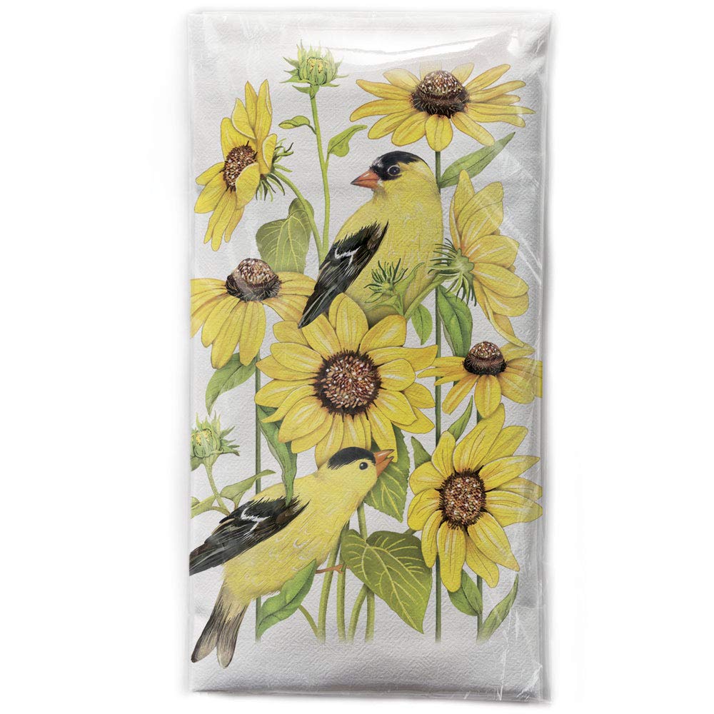 Mary Lake-Thompson Sunflower Finch Cotton Flour Sack Dish Towel