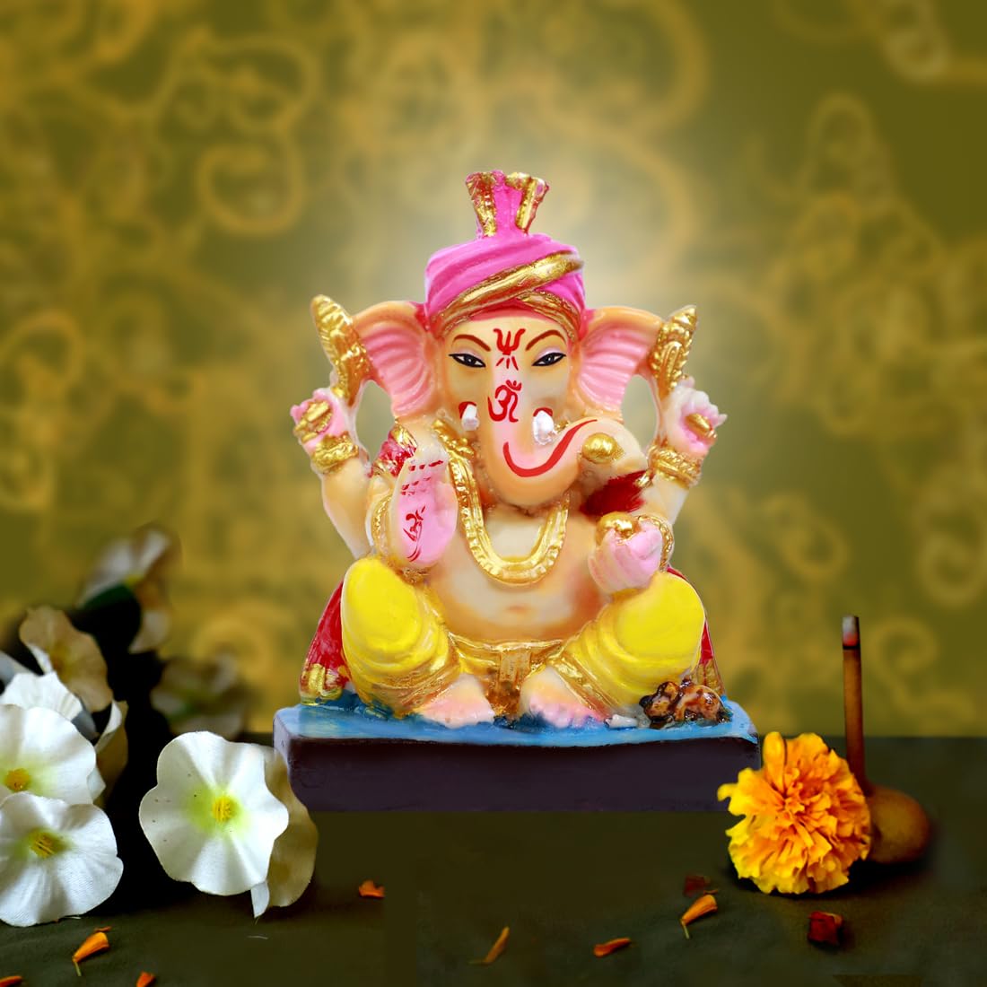 Buji Craft Ganesh Ji Lord Ganesha Car Dashboard Ganesh Statue Ganesh Murti Ganeshji Idol Ganpati Baba Ganpati Murti S27