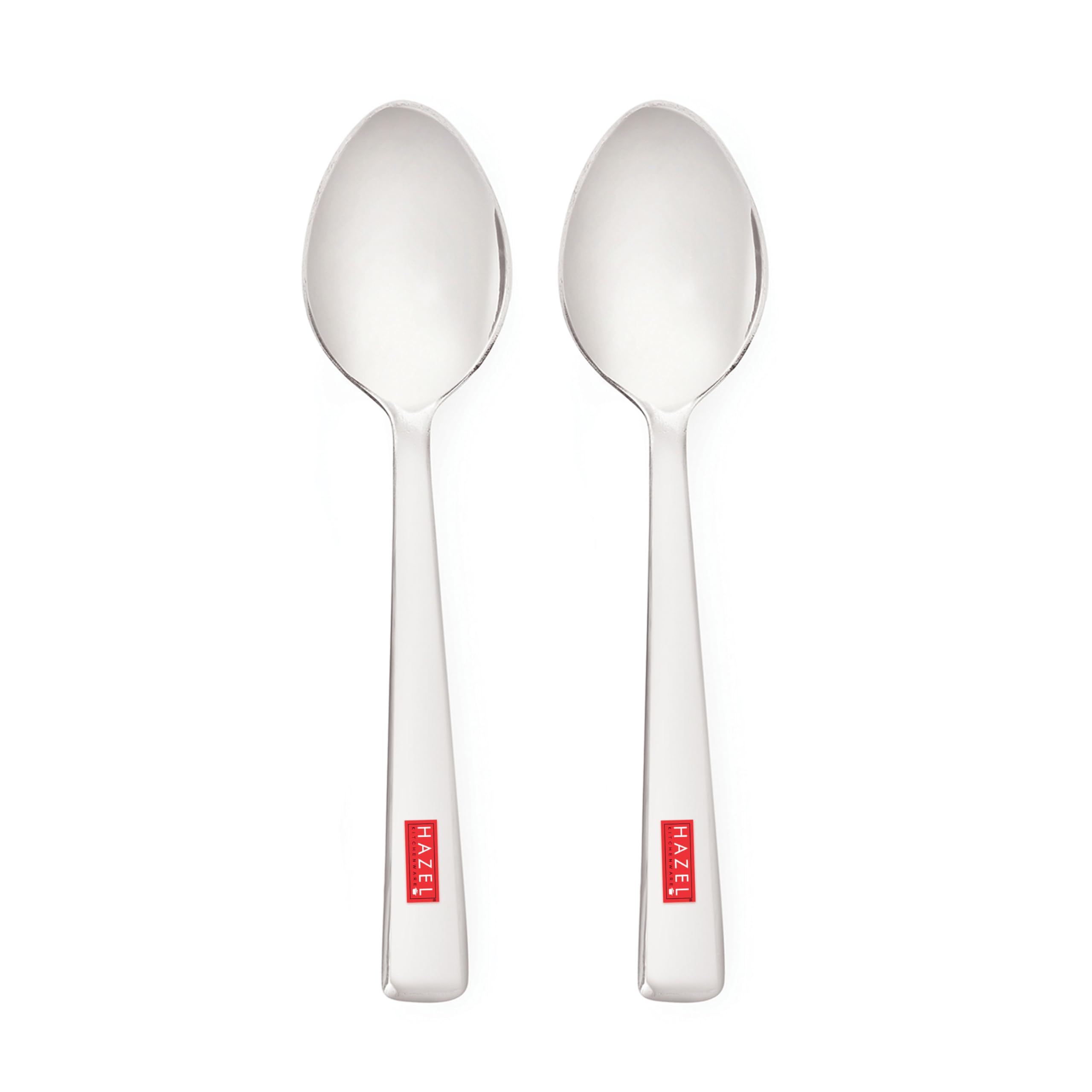 Hazel Stainless Steel Small Spoons Set Of 2 | Mini Spoon For Kids, Masala Jar, Spice Containers | 13.5 Cm Baby Serving Spoon For