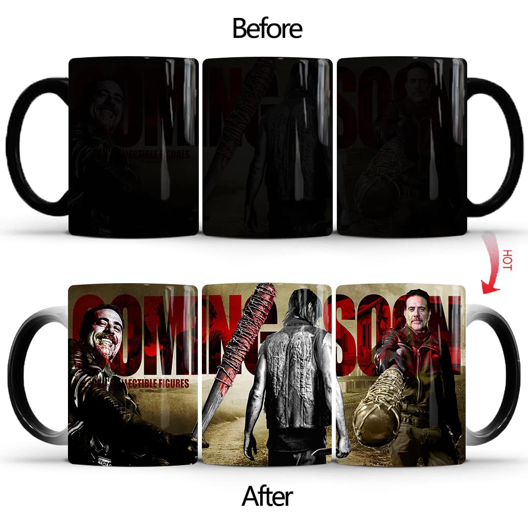Aigori Walking Dead Coffee Mug - Gift For Fans Who Like Negan - Color Changing Ceramic Coffee Mug(11Oz) - Twd Gifts For Hallowee