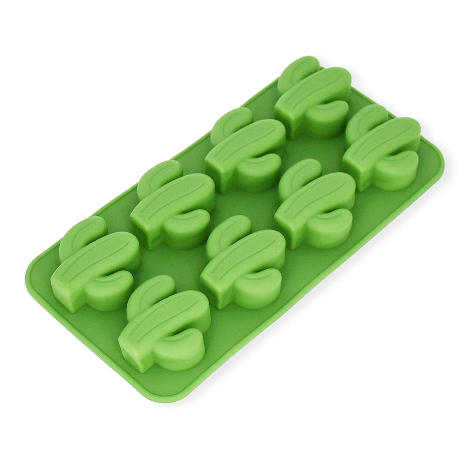 Fewo 8-Cavity Cactus Ice Cube Tray, Cacti Silicone Mold For Chocolate, Candy, Cookie, Fondant, Gummy, Jello, Baking, Candle, Cup