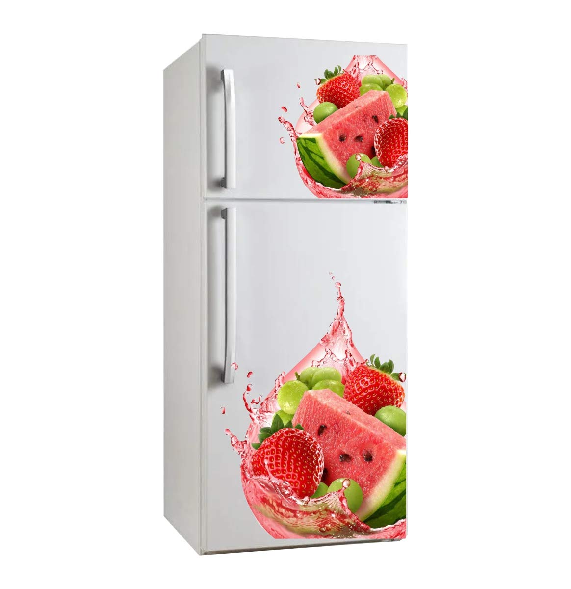 VCREATE DECOR Watermelon Fridge Sticker & Decal (PVC Vinyl,Size-58 Cm X 45 Cm)