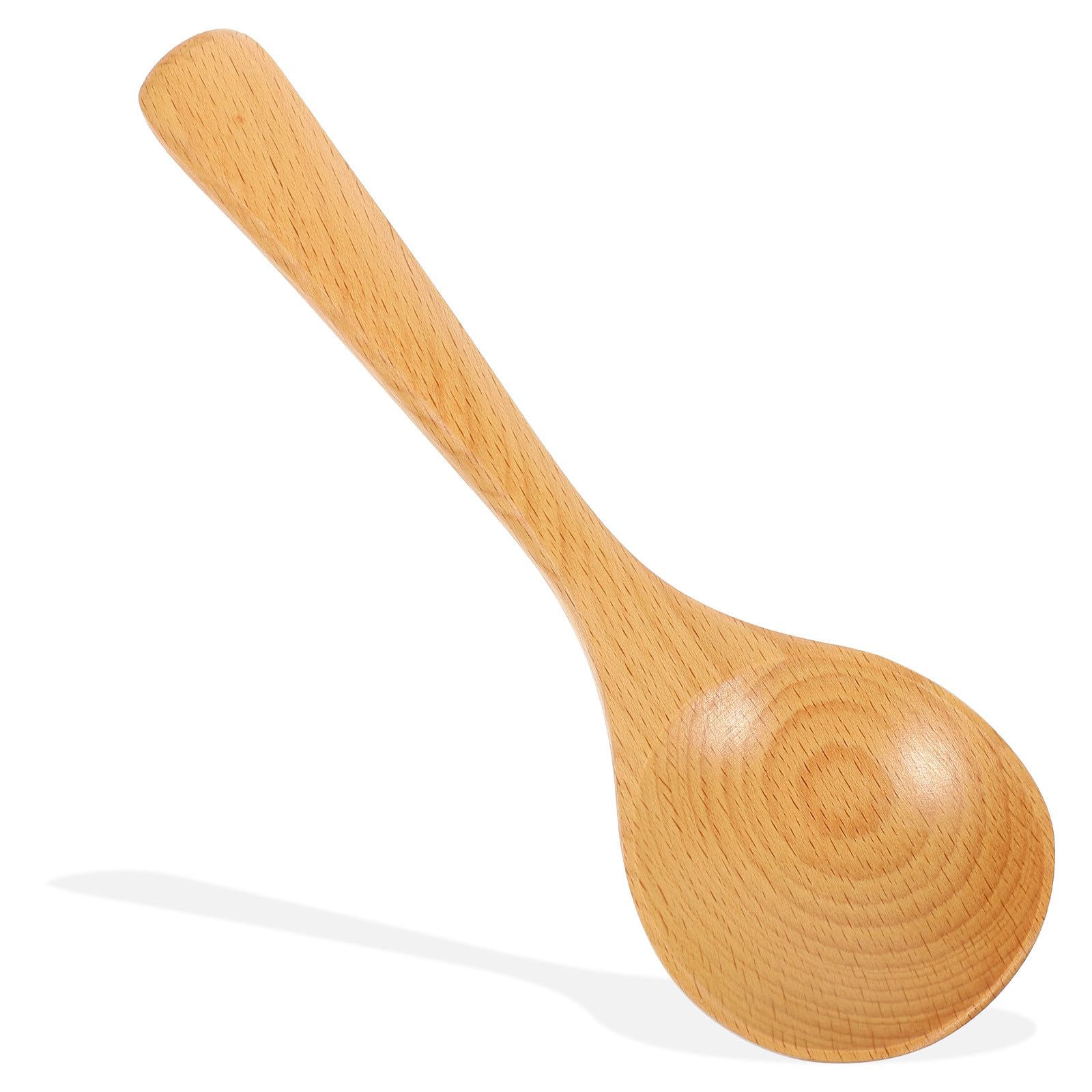 OSOLADY Beech Wood Long Handle Soup Ladle 20X6Cm Large Household Wooden Serving Spoon for Cooking Stirring and Restaurant Use