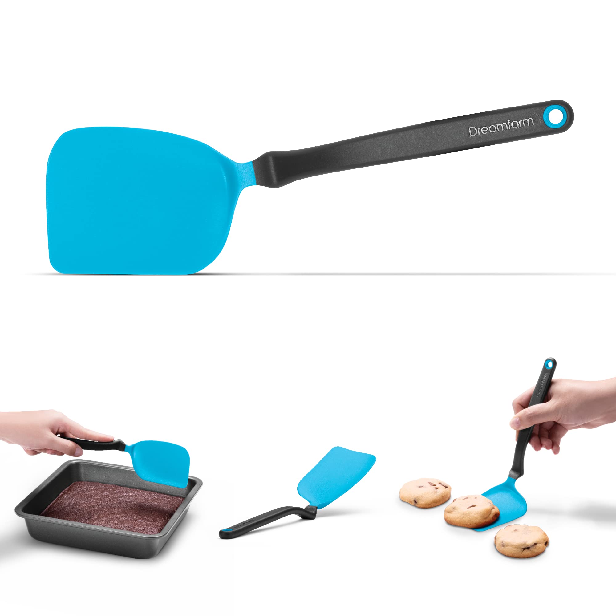 Dreamfarm Mini Chopula  Super Flexible Chopping Sit Up Spatula - Safe For Non-Stick Pans  Dreamfarm Blue