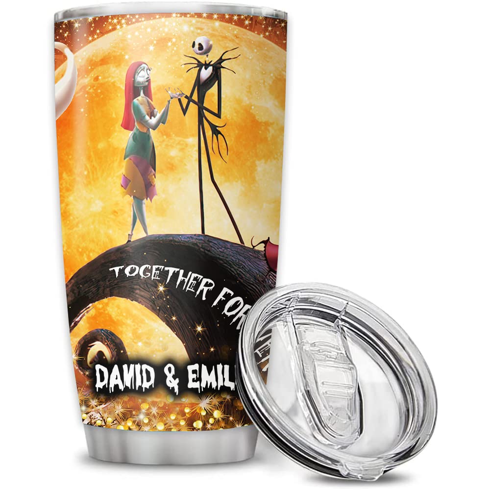 Personalized Sally&Jack Couple Nightmare Characters Halloween Tumbler Gifts For Him Her Wife Husband Before Christmas Movie 30Oz