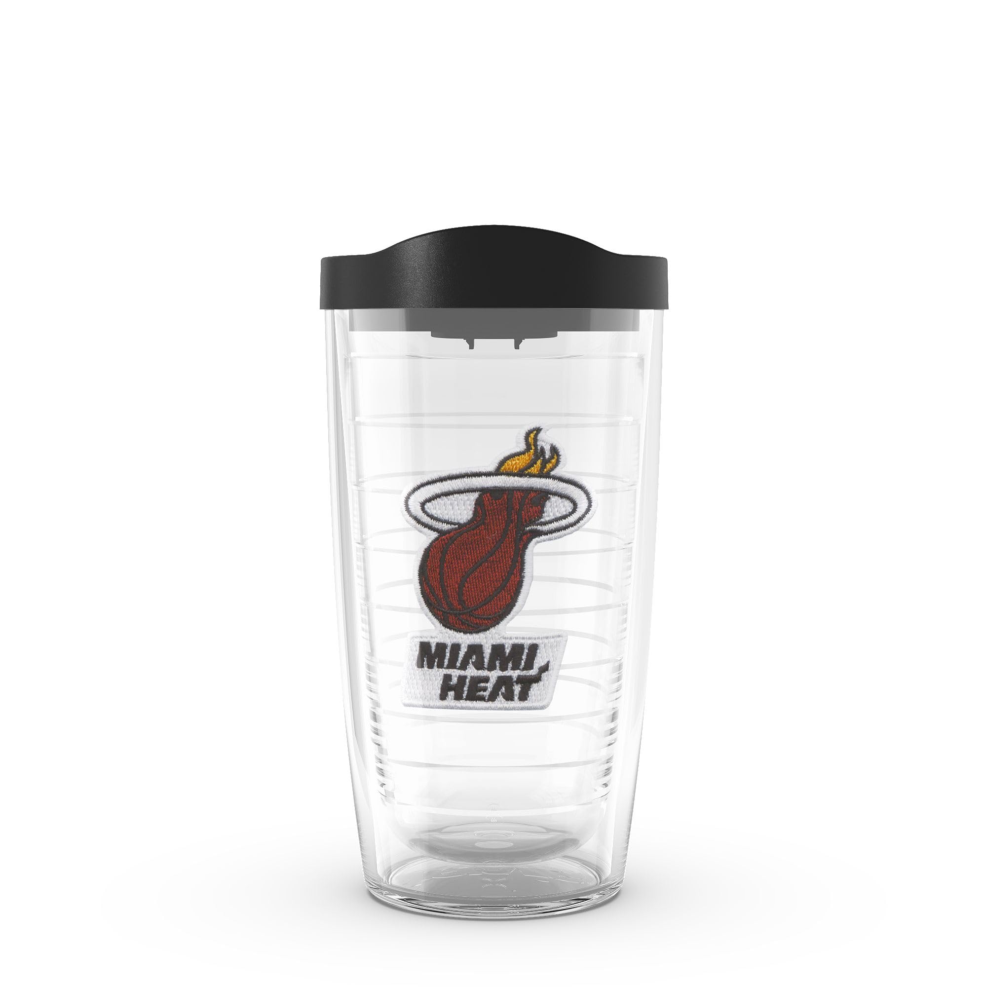 Tervis NBA Miami Heat Primary Logo Tumbler with Emblem and Black Lid 16oz, Clear