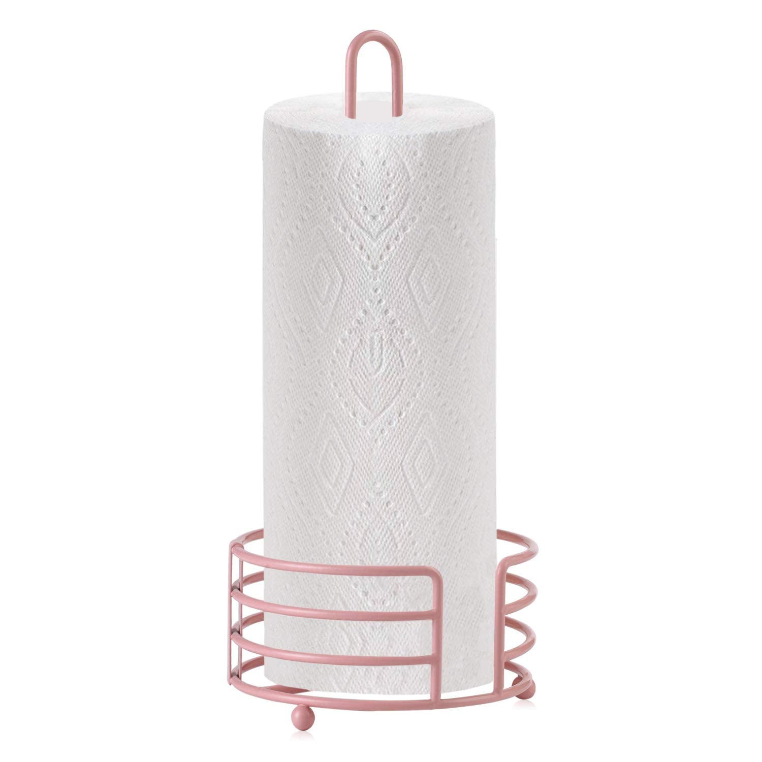 Buruis Paper Towel Holder Countertop, 13 X 6 Inch Standing Paper Towel Roll Holder For Kitchen Bathroom, Easy One-Handed Tear Ki