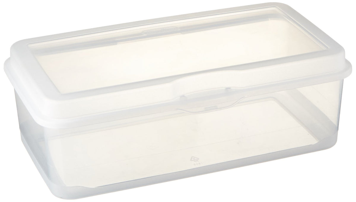 Sterilite Large Fliptop, Stackable Small Storage Bin With Hinging Lid, Plastic Container To Organize Desk At Home, Classroom, Of