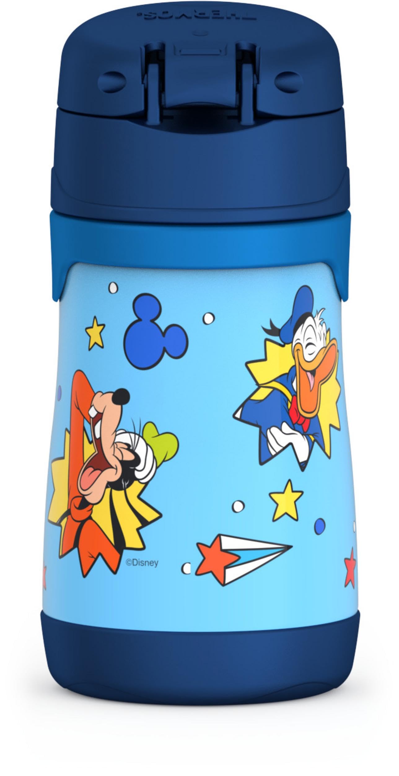 Thermos Vacuum Insulated Stainless Steel 10Oz Straw Bottle, Mickey Mouse