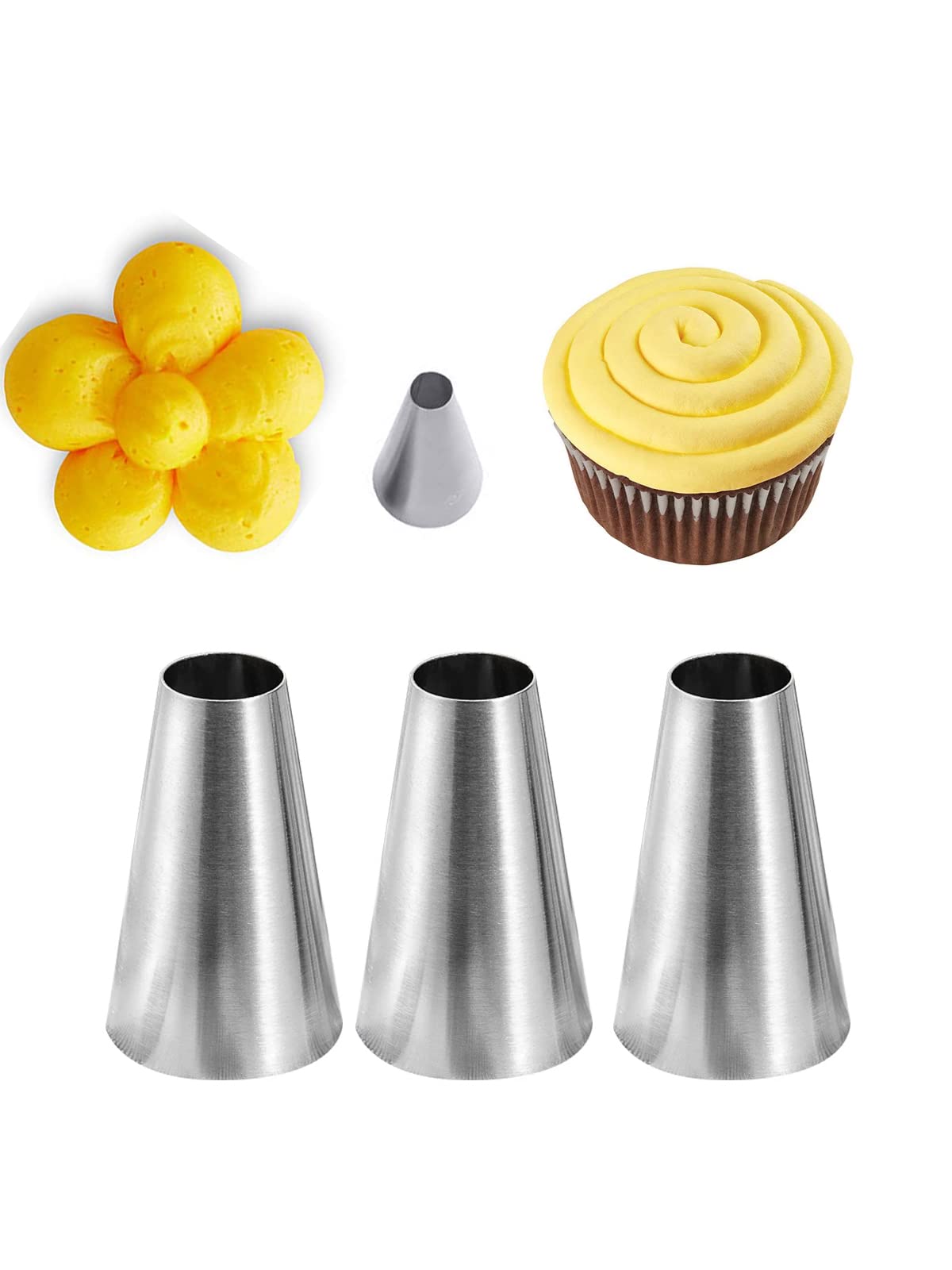 Round Tip For Macarons,Round Decorating Piping Tip #12,3 Pcs