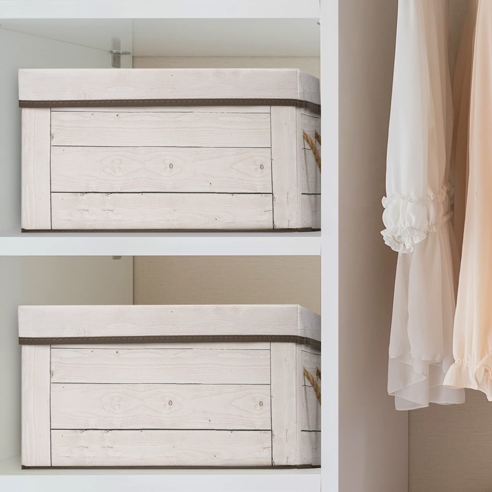 Livememory Memory Box For Keepsake, Decorative Storage Box With Lids And Handles - L15.7 X W11.8 X H7.9 Inches (Not Made Of Wood